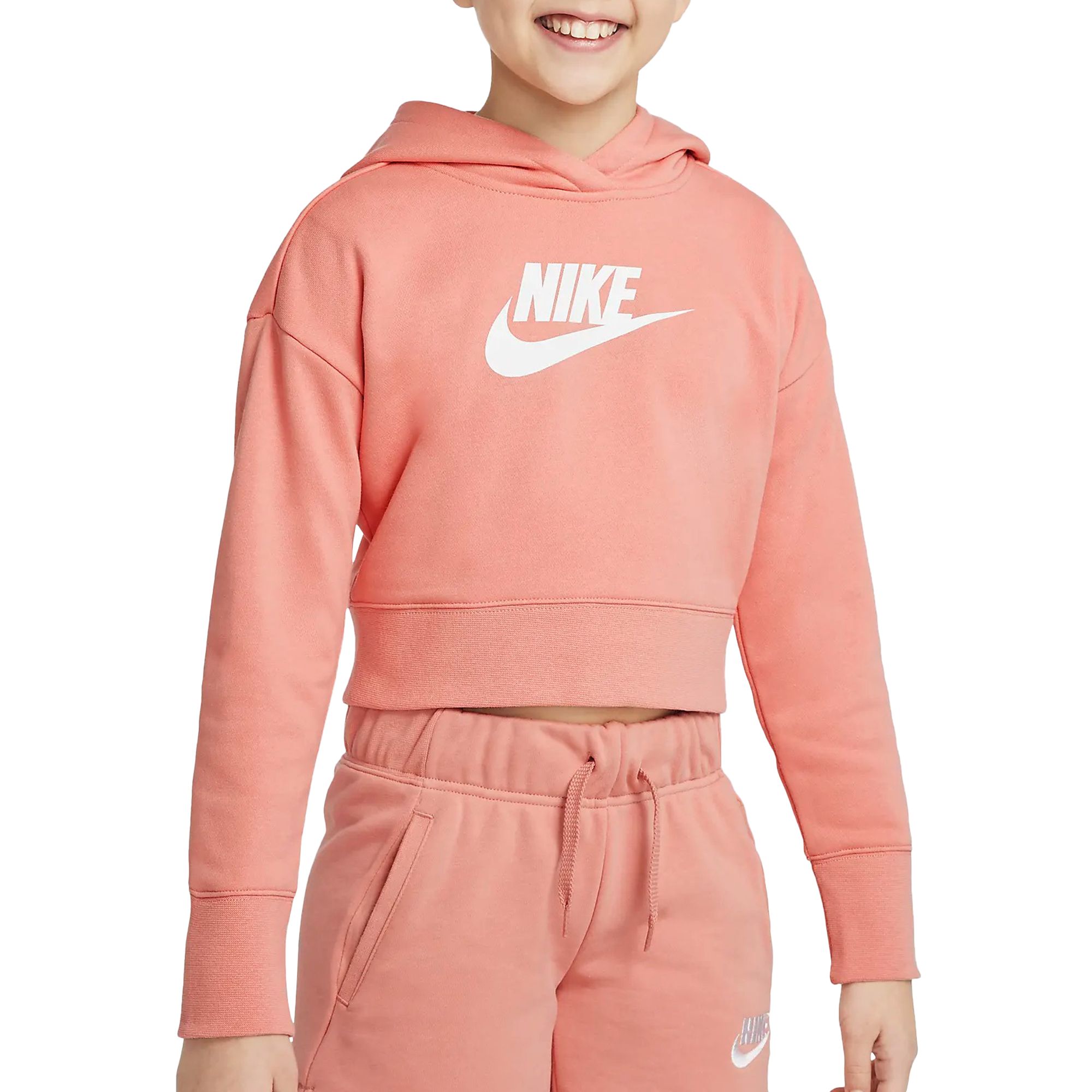 Nike Sportswear Club Crop Hoodie Meisjes