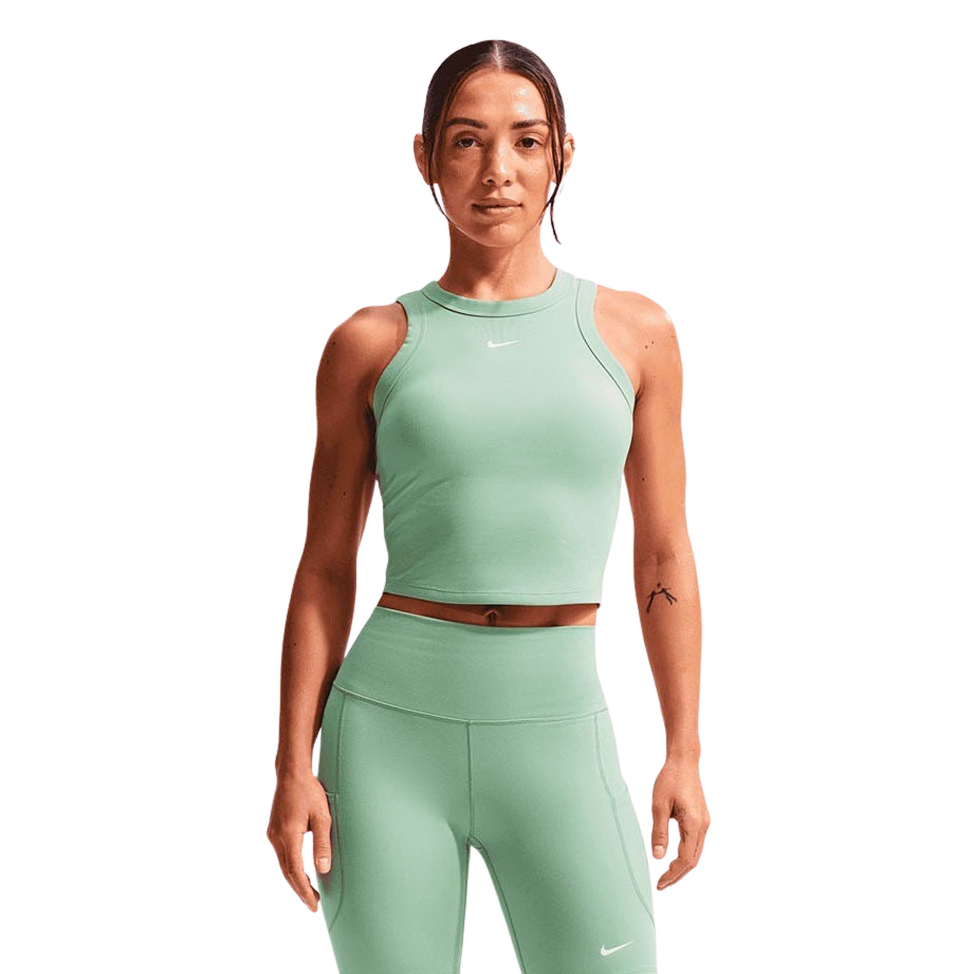 Nike One Fitted Dri-FIT Cropped Tanktop Dames
