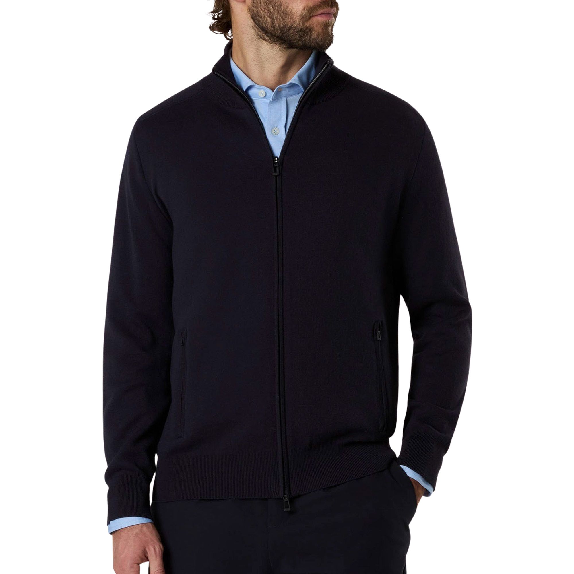North Sails Bonded Full-zip Sweater Heren