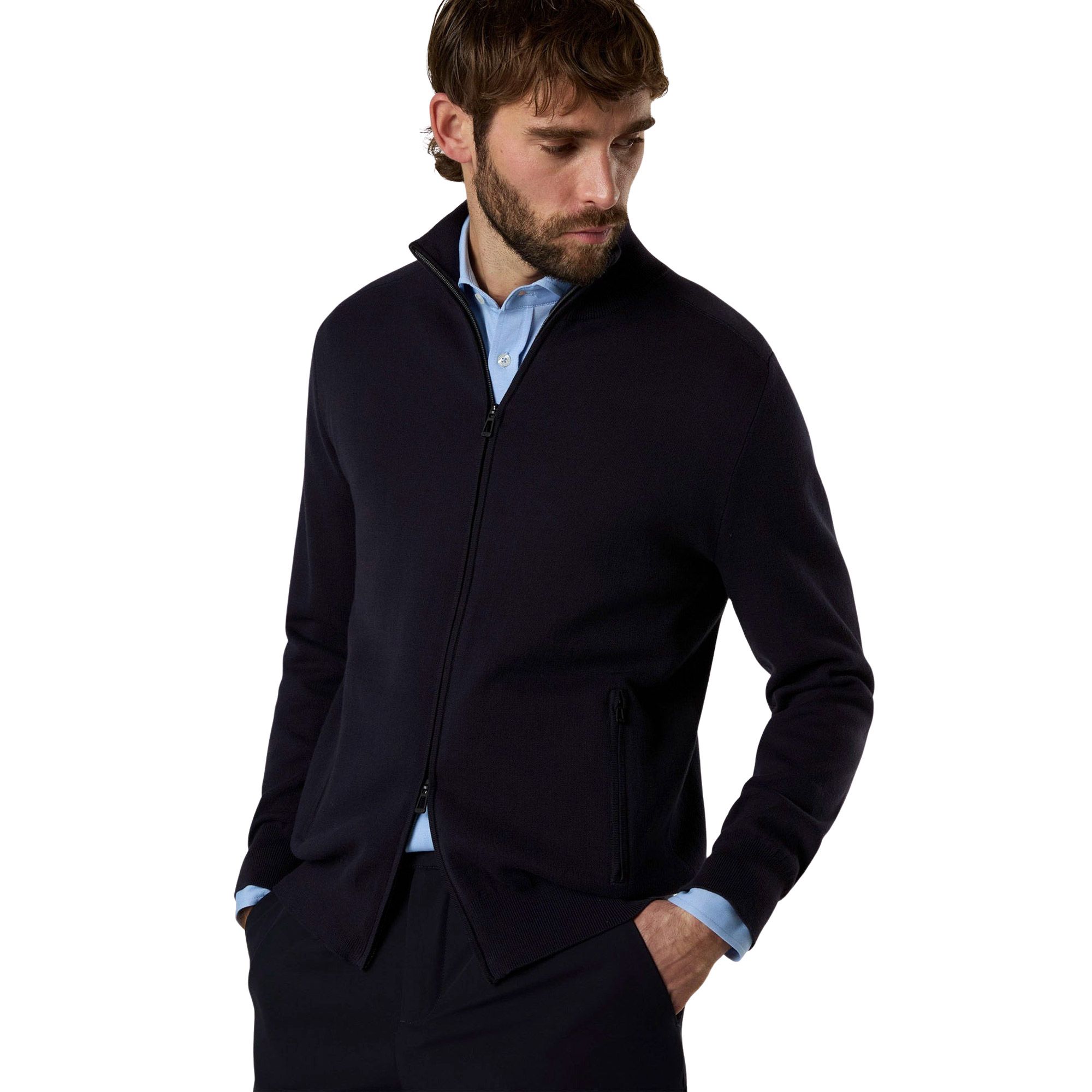 North Sails Bonded Full-zip Sweater Heren