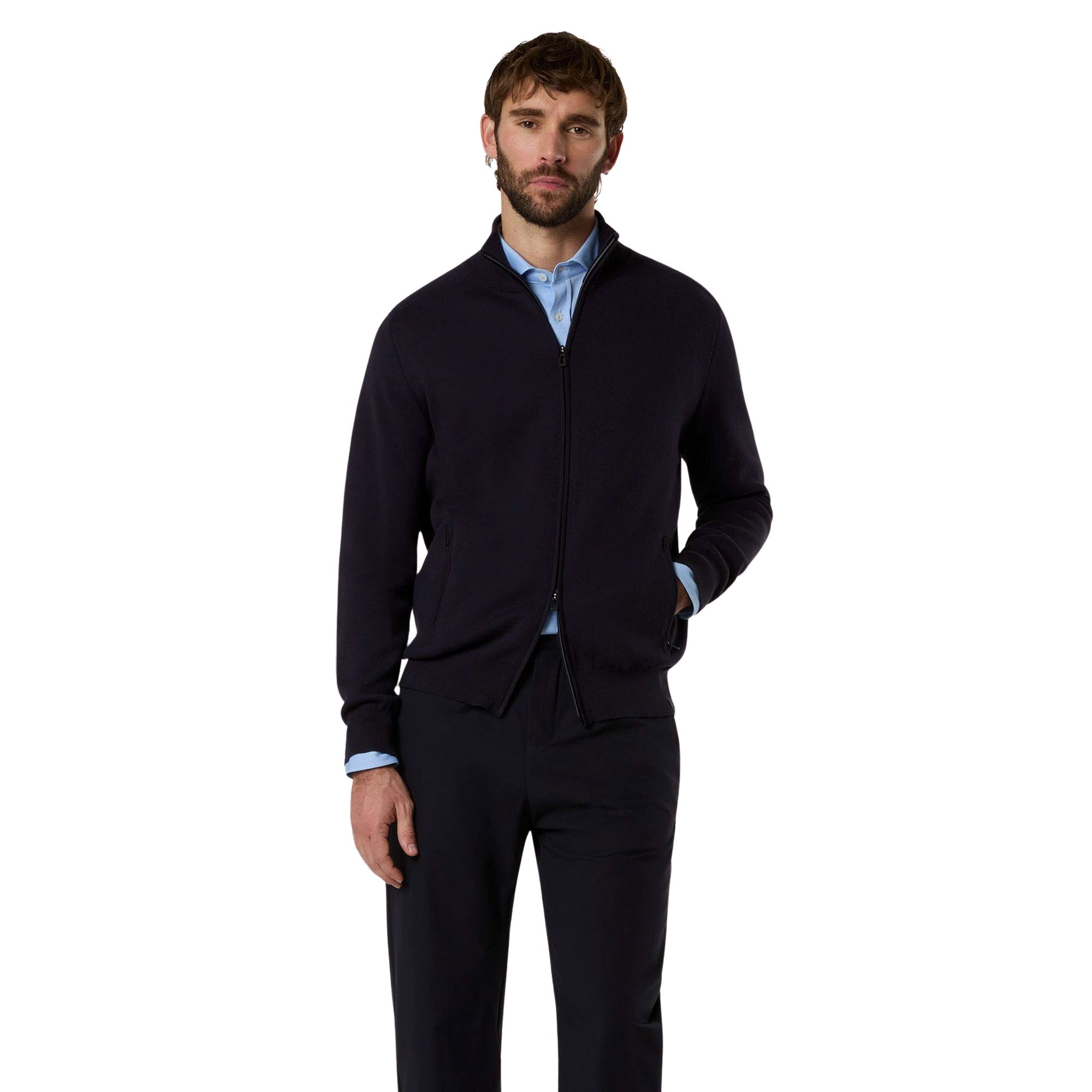North Sails Bonded Full-zip Sweater Heren