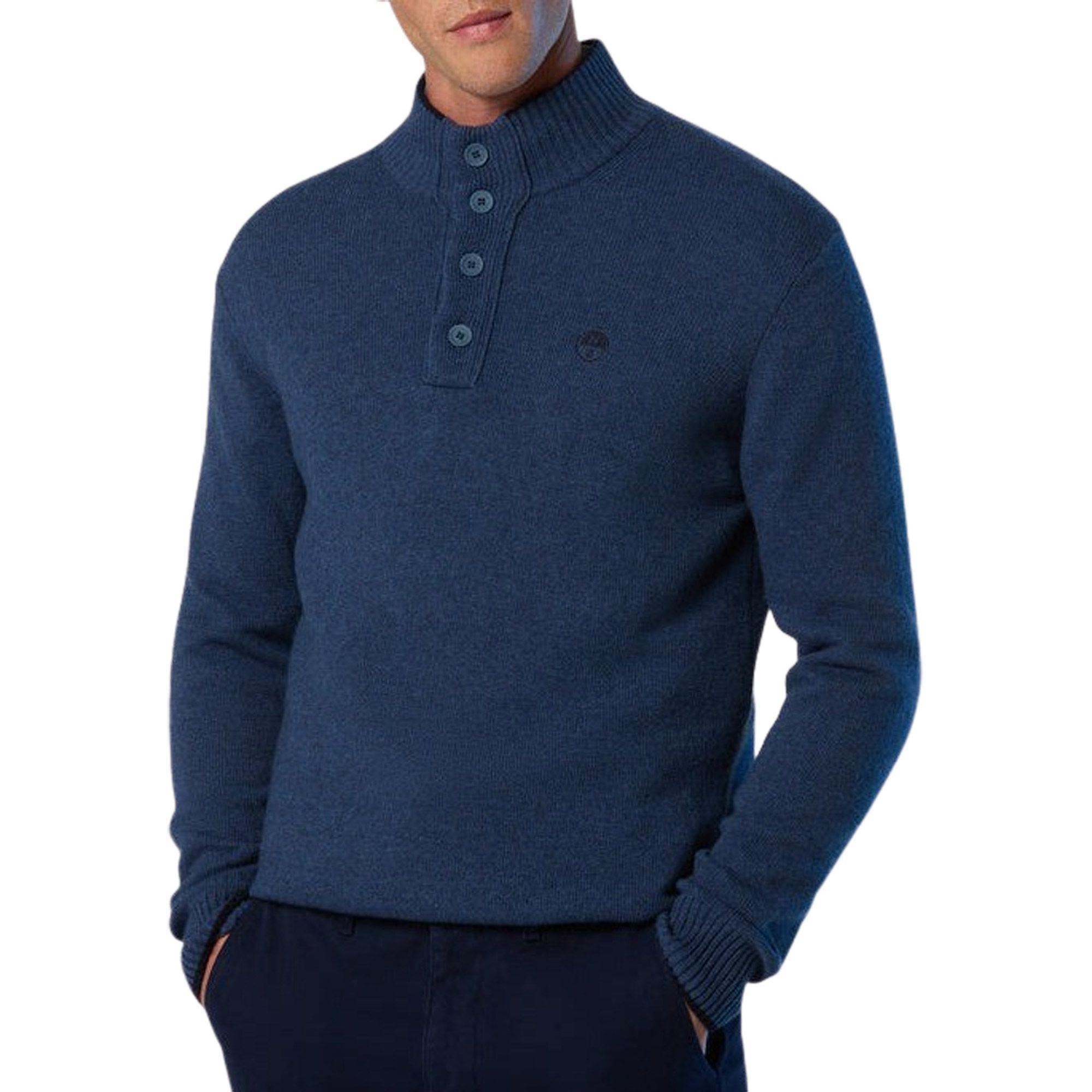 North Sails Knit Half Buttons Sweater Heren