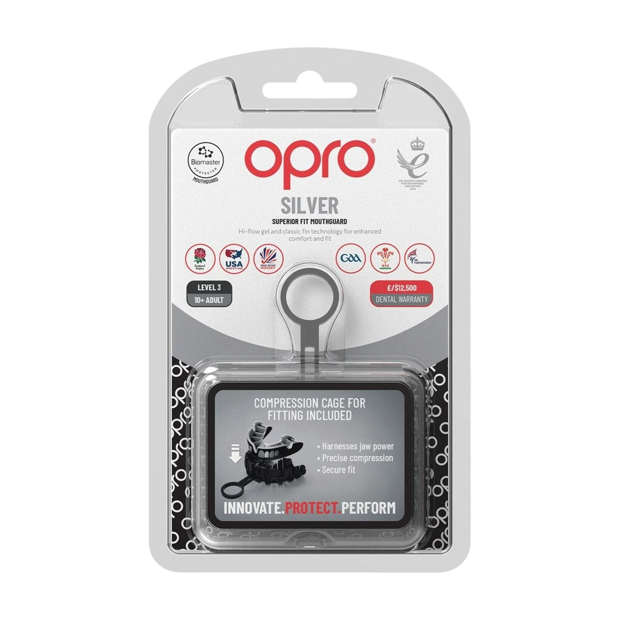 OPRO Silver Superior Fit Grillz Gebitsbeschermer