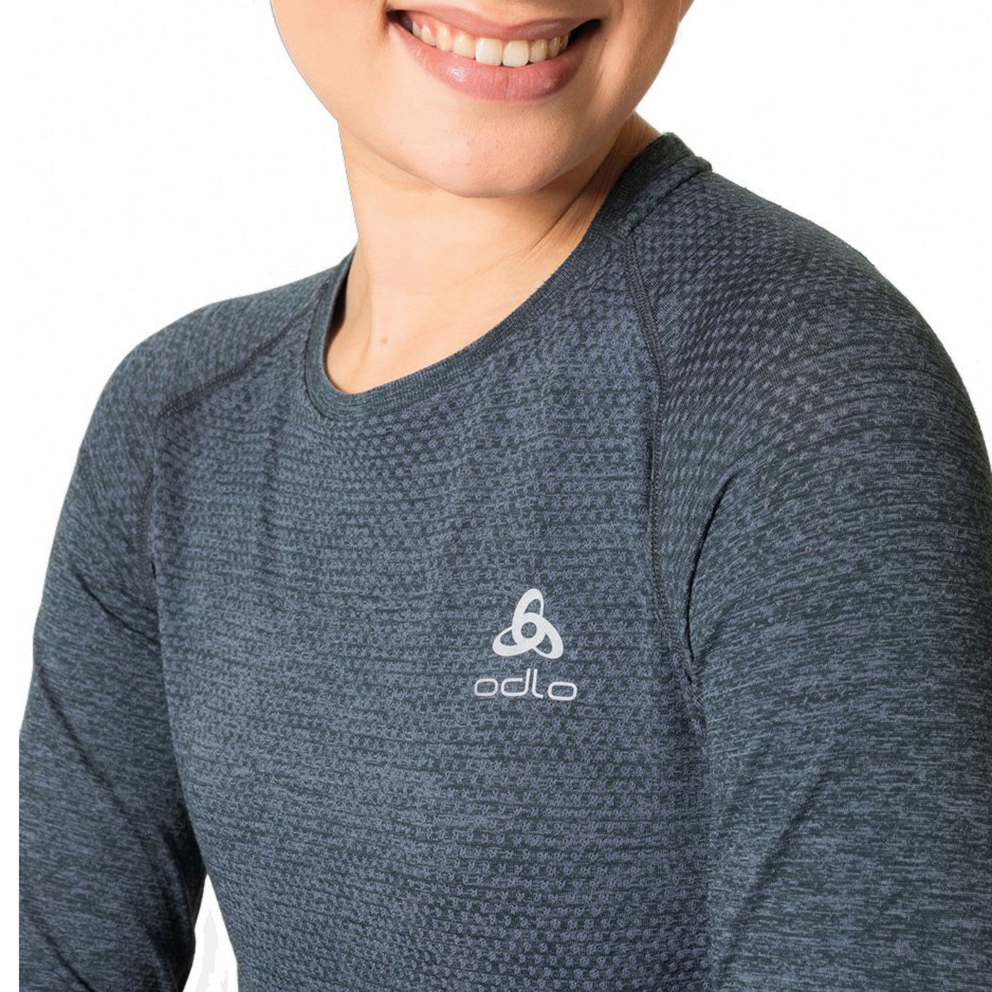 Odlo Essentials Seamless Hardloopshirt Dames - shadow melange