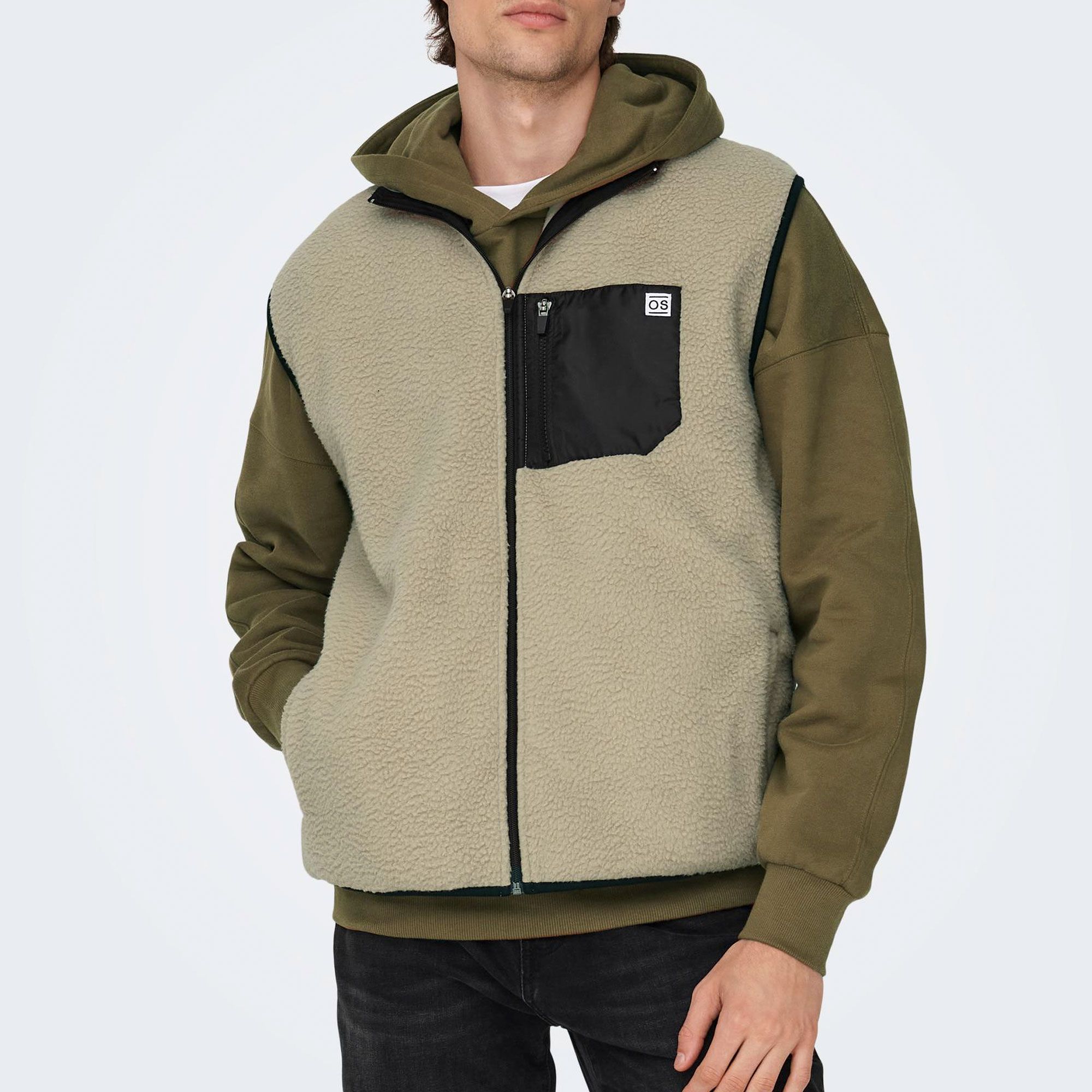 Only & Sons Just Highneck Teddy Bodywarmer Men