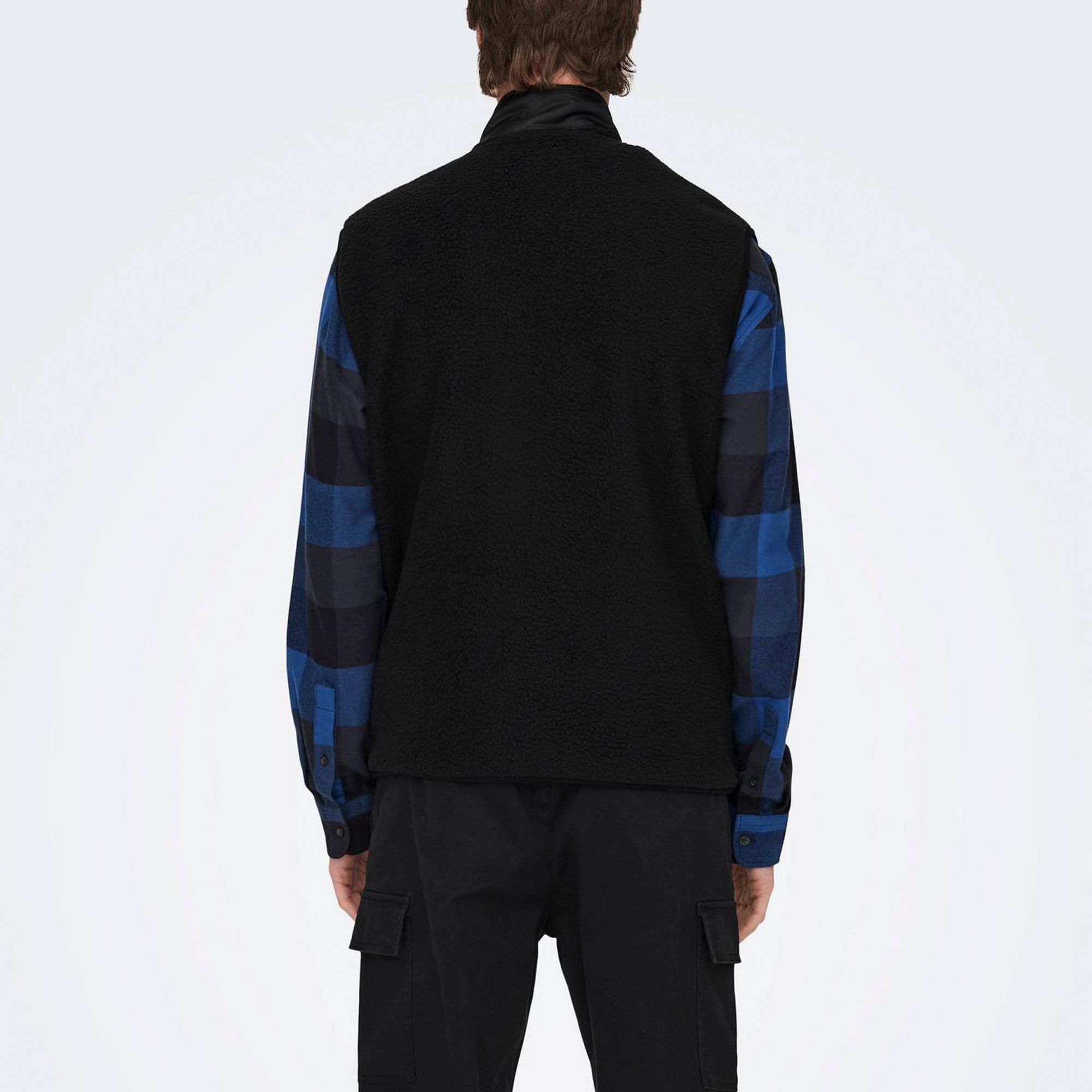 Only & Sons Just Highneck Teddy Vest Bodywarmer Heren