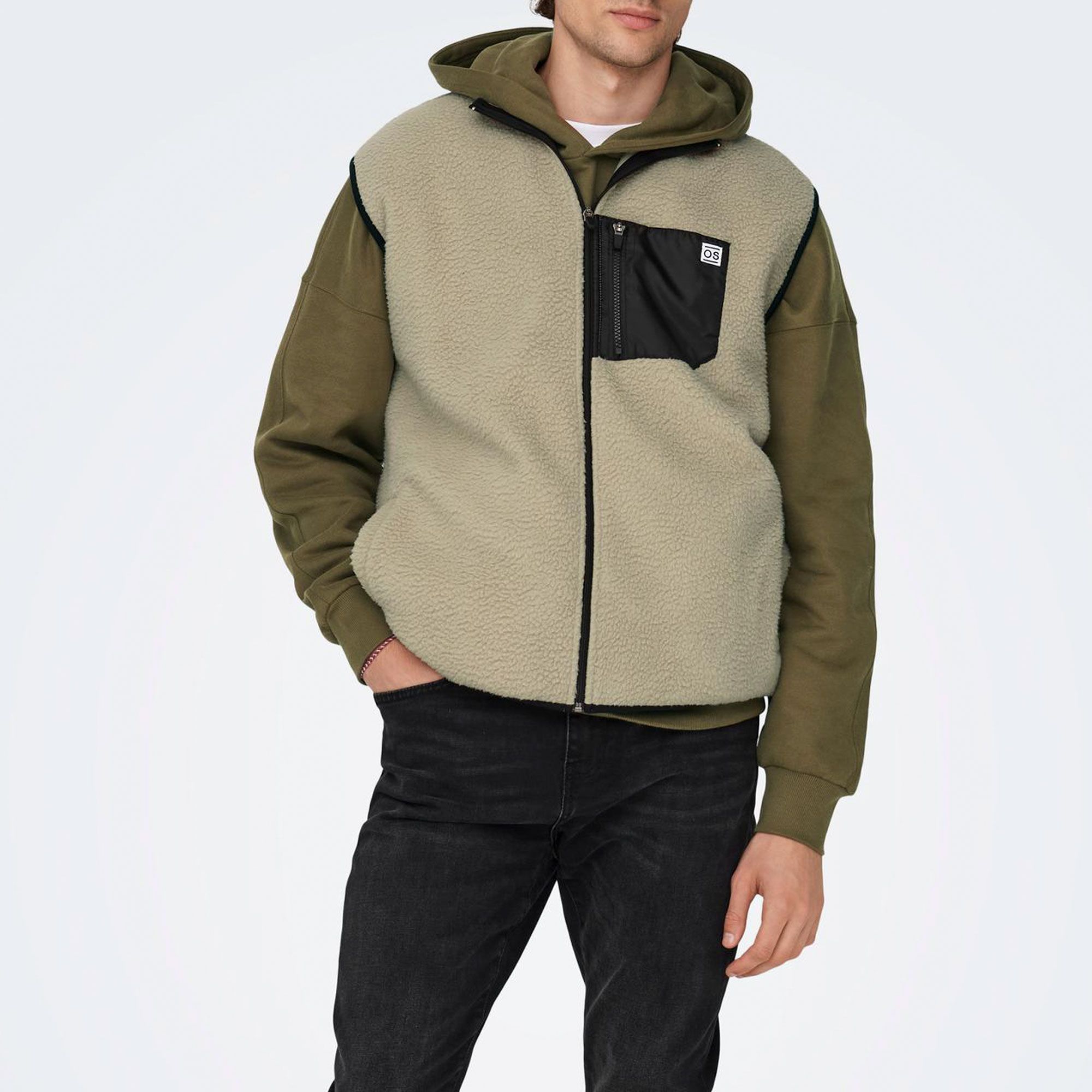 Only & Sons Just Highneck Teddy Bodywarmer Men