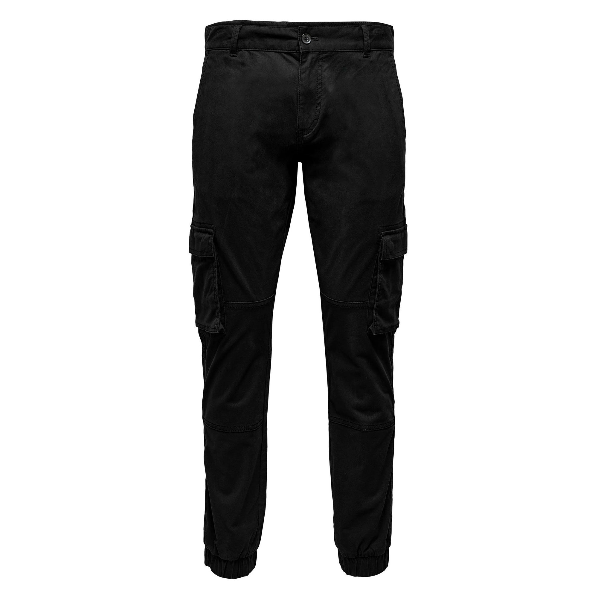 ONLY & SONS ONSCOMMON Slim Fit Cargo-broek voor mannen, zwart, L