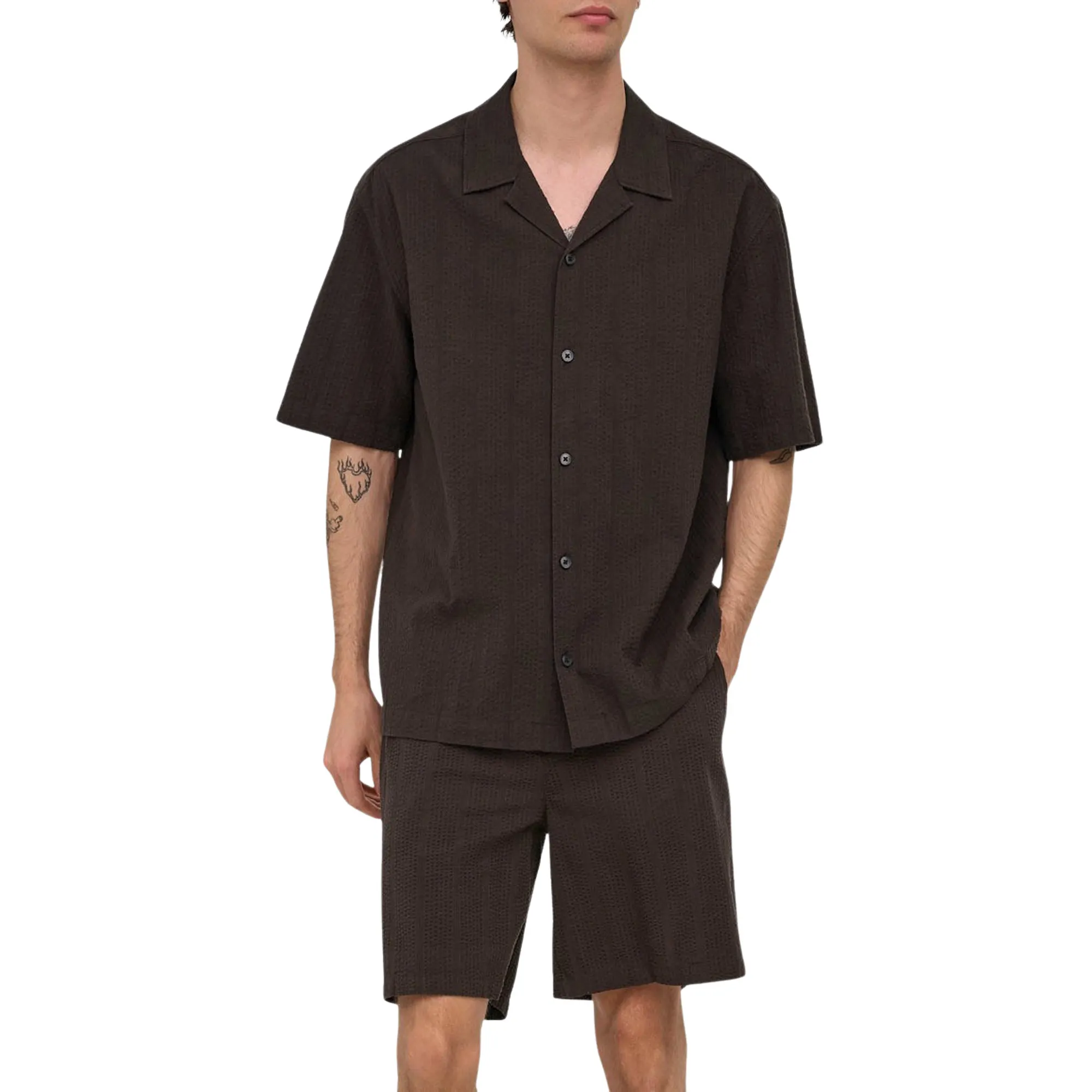 Only &amp; Sons Cruz Relaxed Seersucker Set Heren