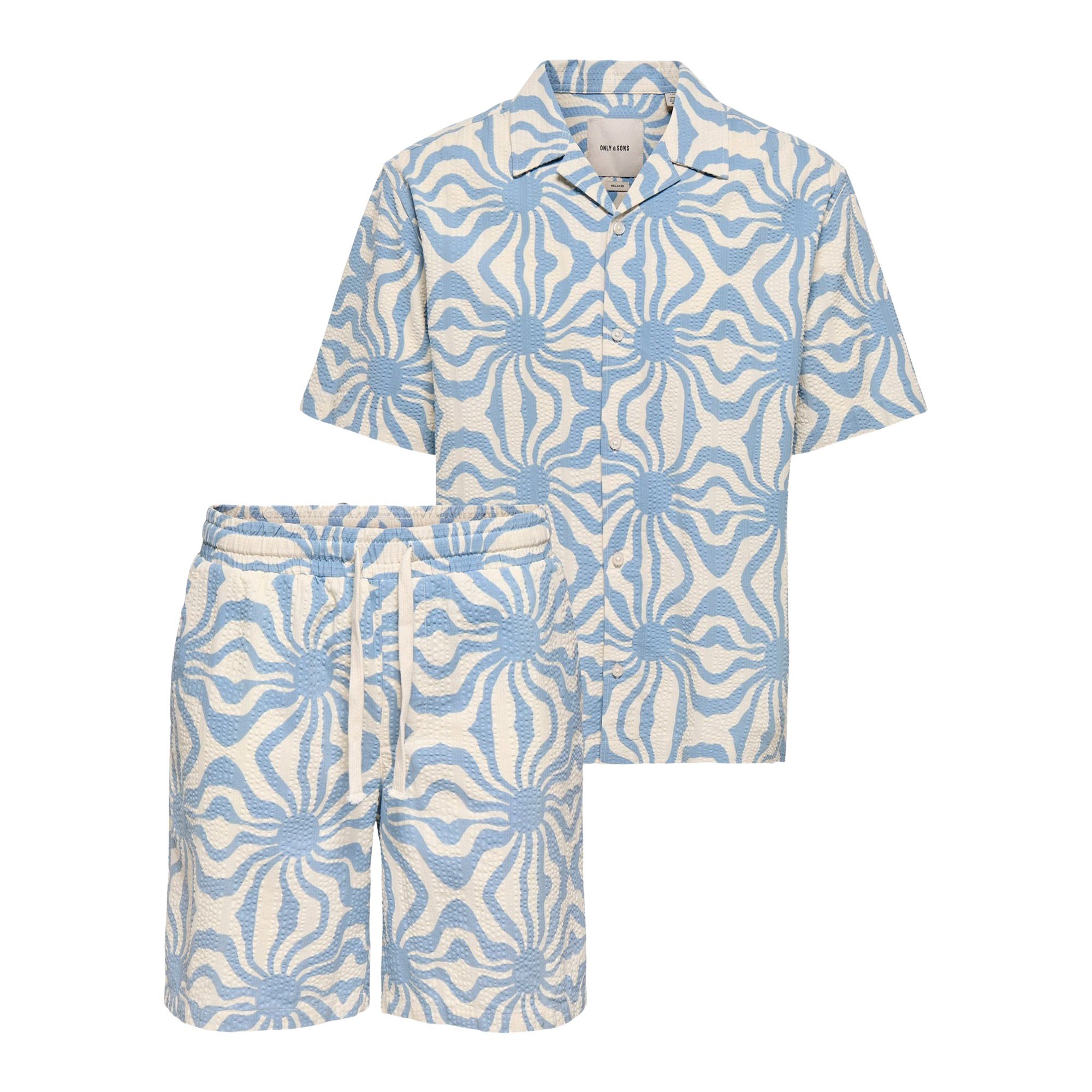 Only & Sons Cruz Relaxed Seersucker Set Heren