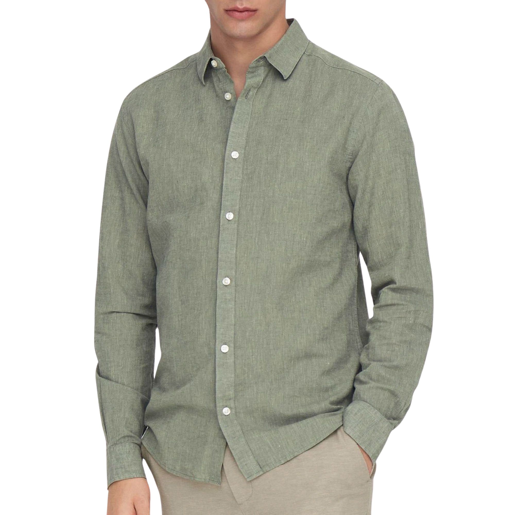 Only & Sons Caiden LS Solid Linnen Overhemd Heren