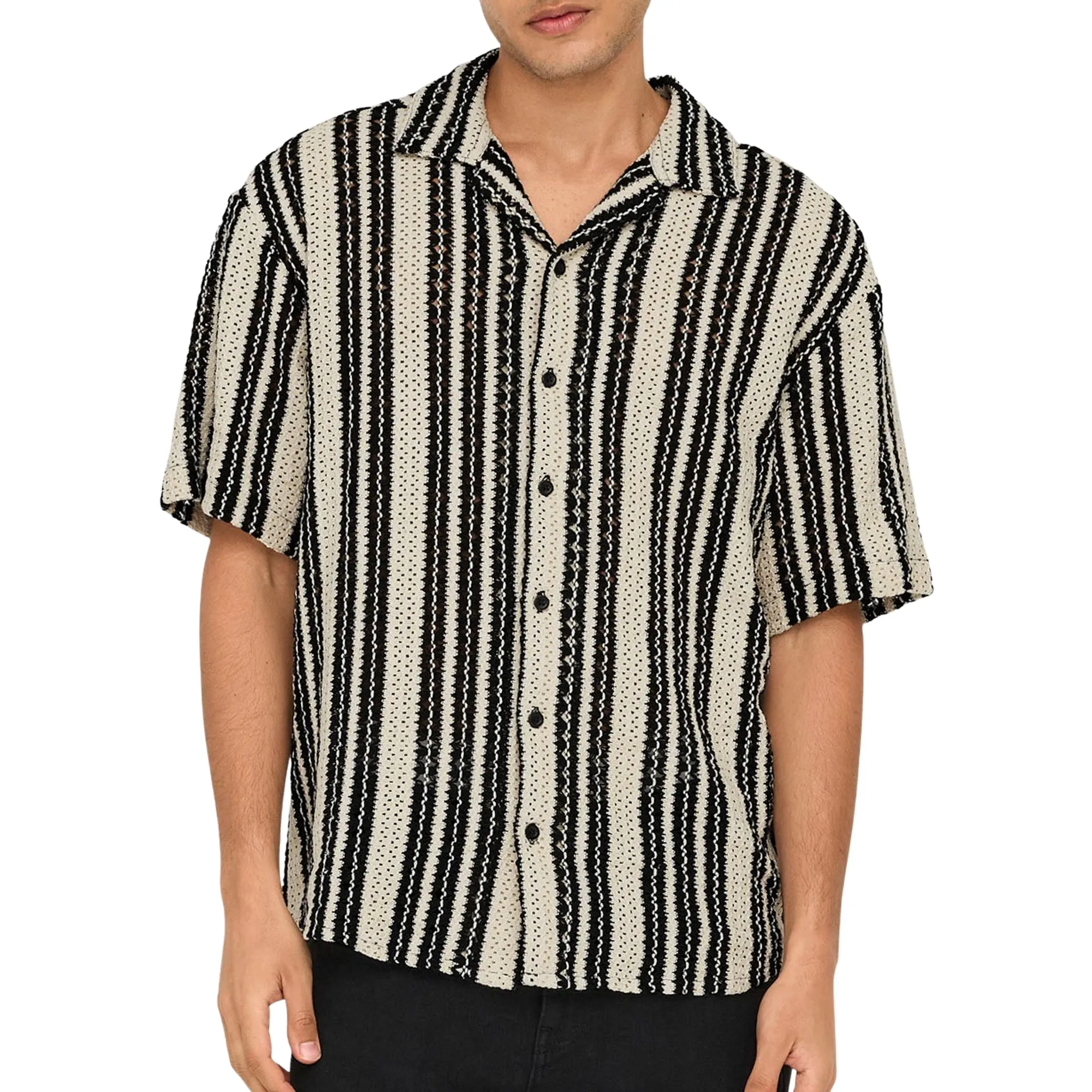 Only & Sons Dani Crochet SS Overhemd Heren