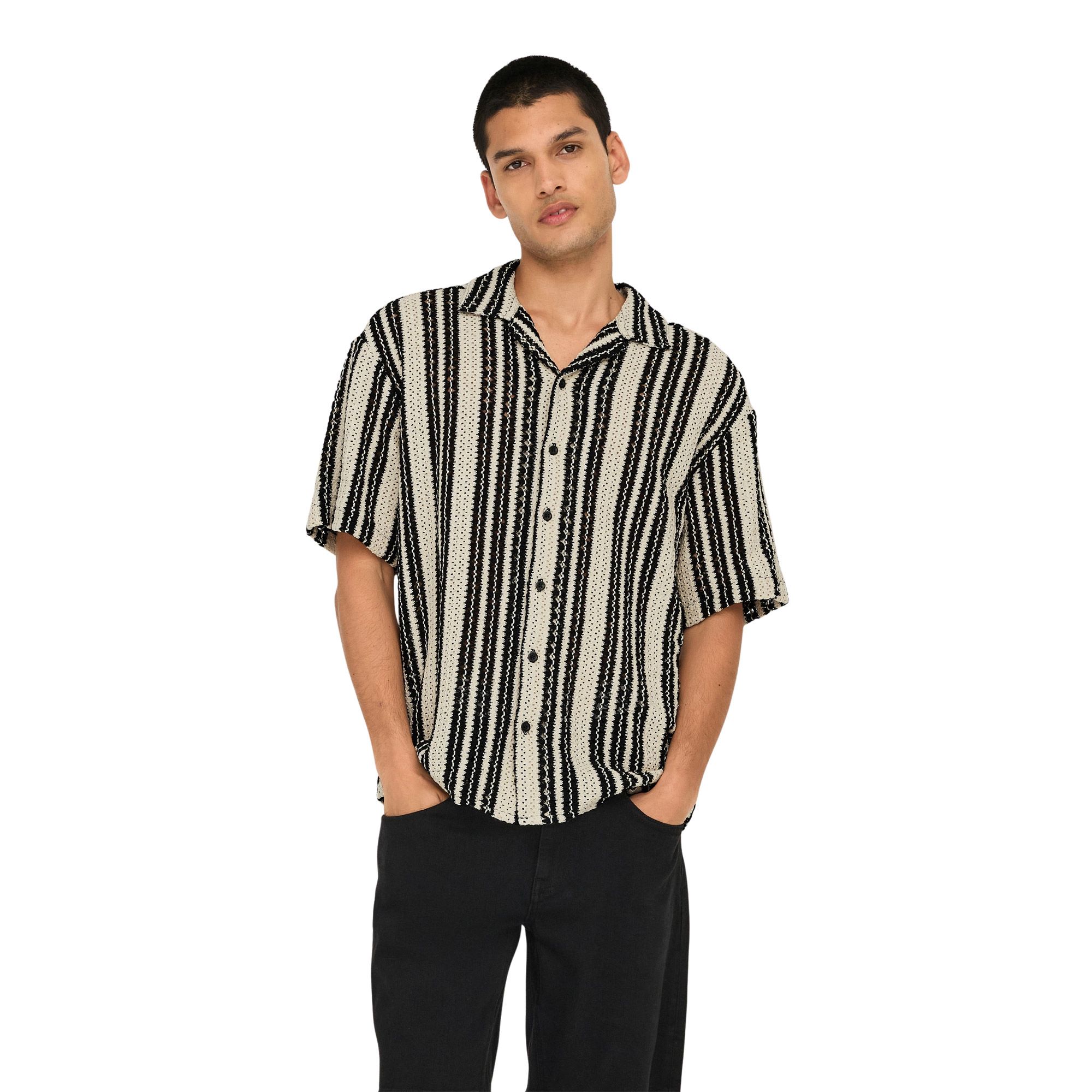 Only & Sons Dani Crochet SS Overhemd Heren
