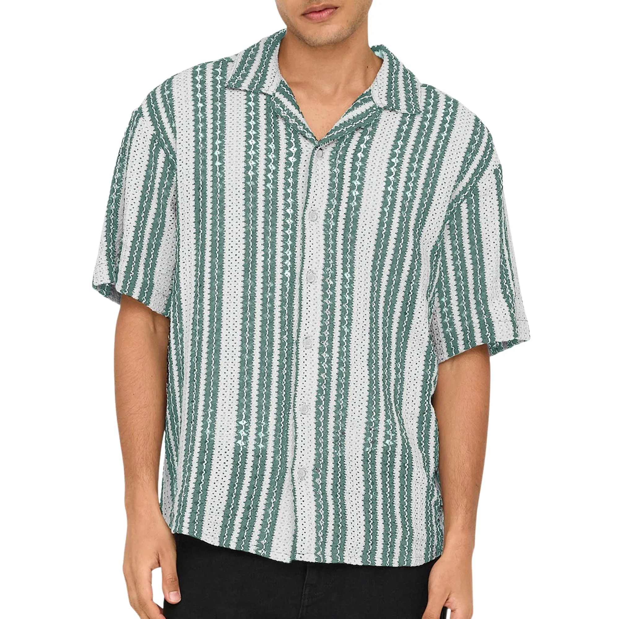 Only & Sons Dani Crochet SS Overhemd Heren