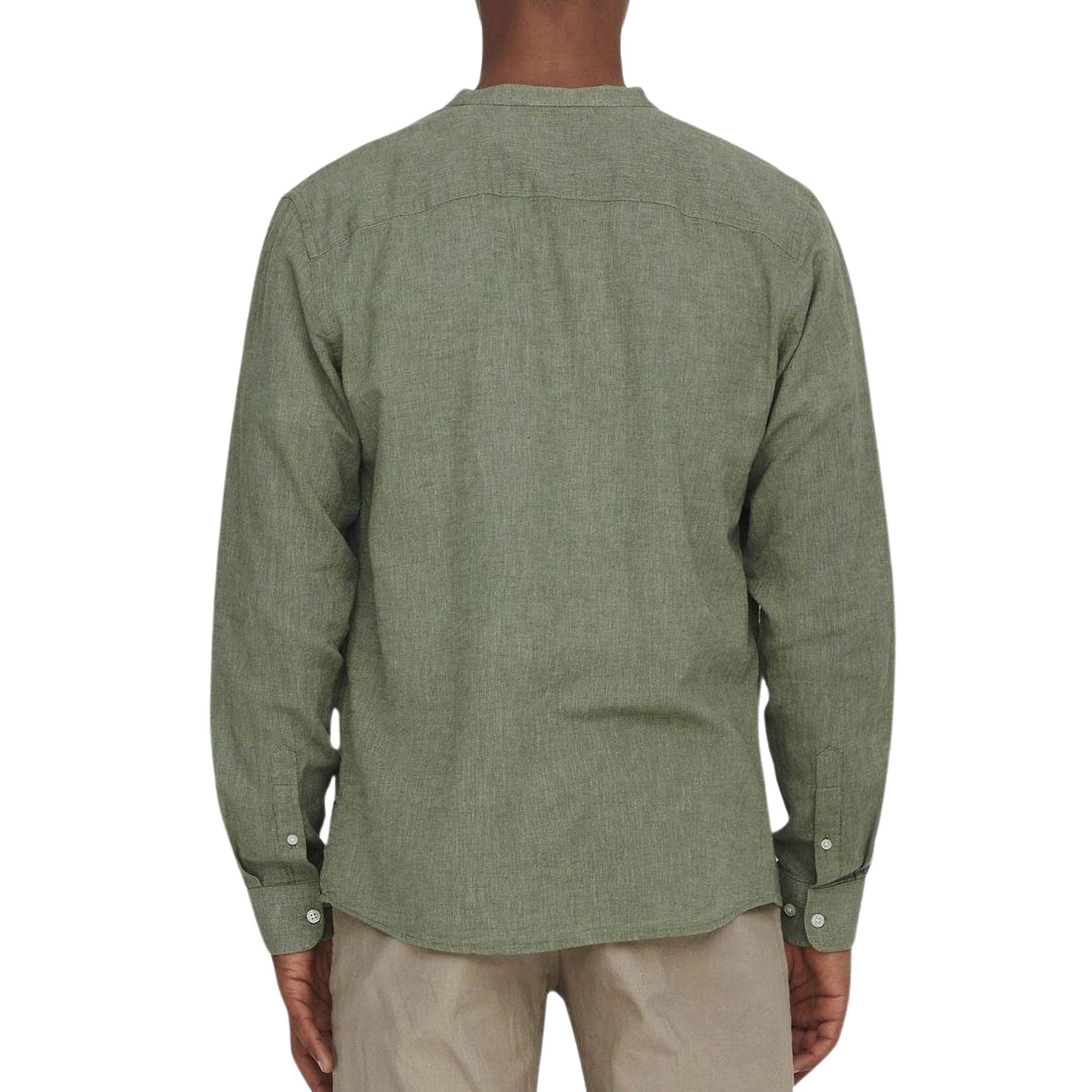 Only & Sons Caiden LS Solid Linen Mao Casual Herrenshirt