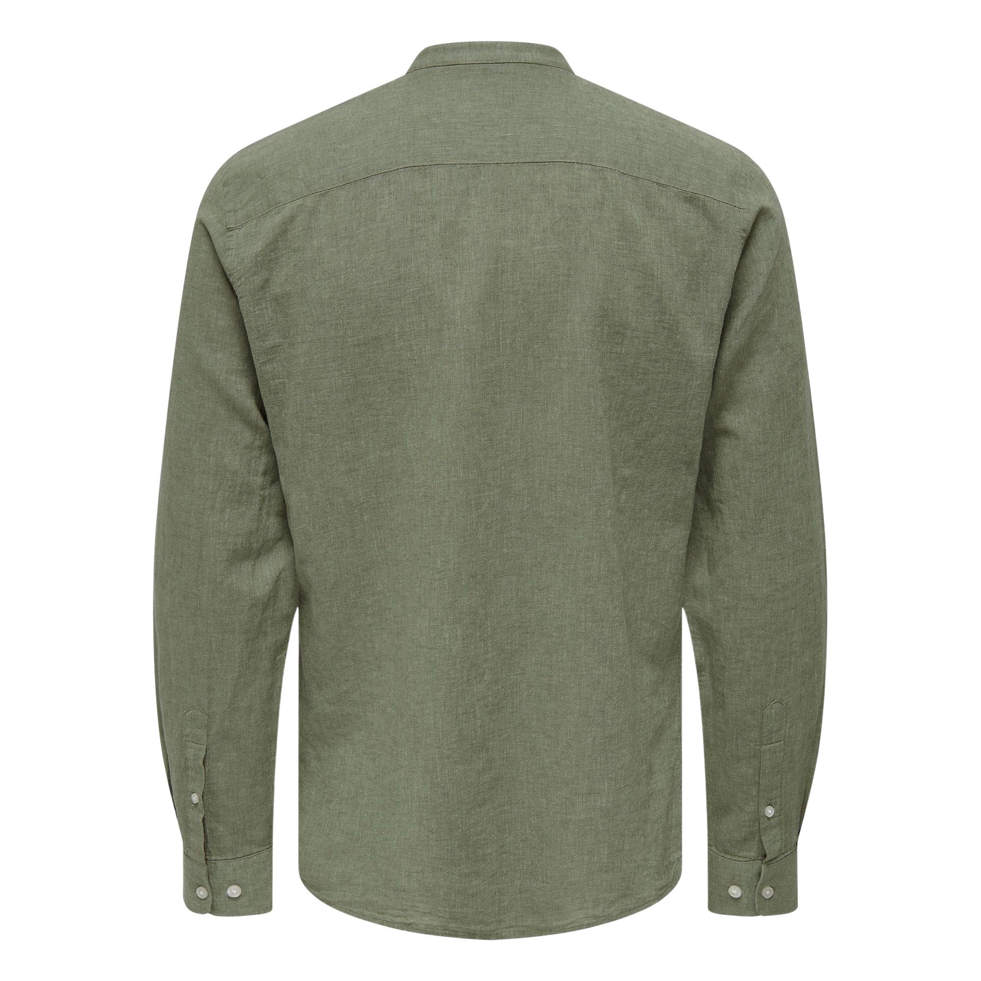Only & Sons Caiden LS Solid Linen Mao Casual Herrenshirt
