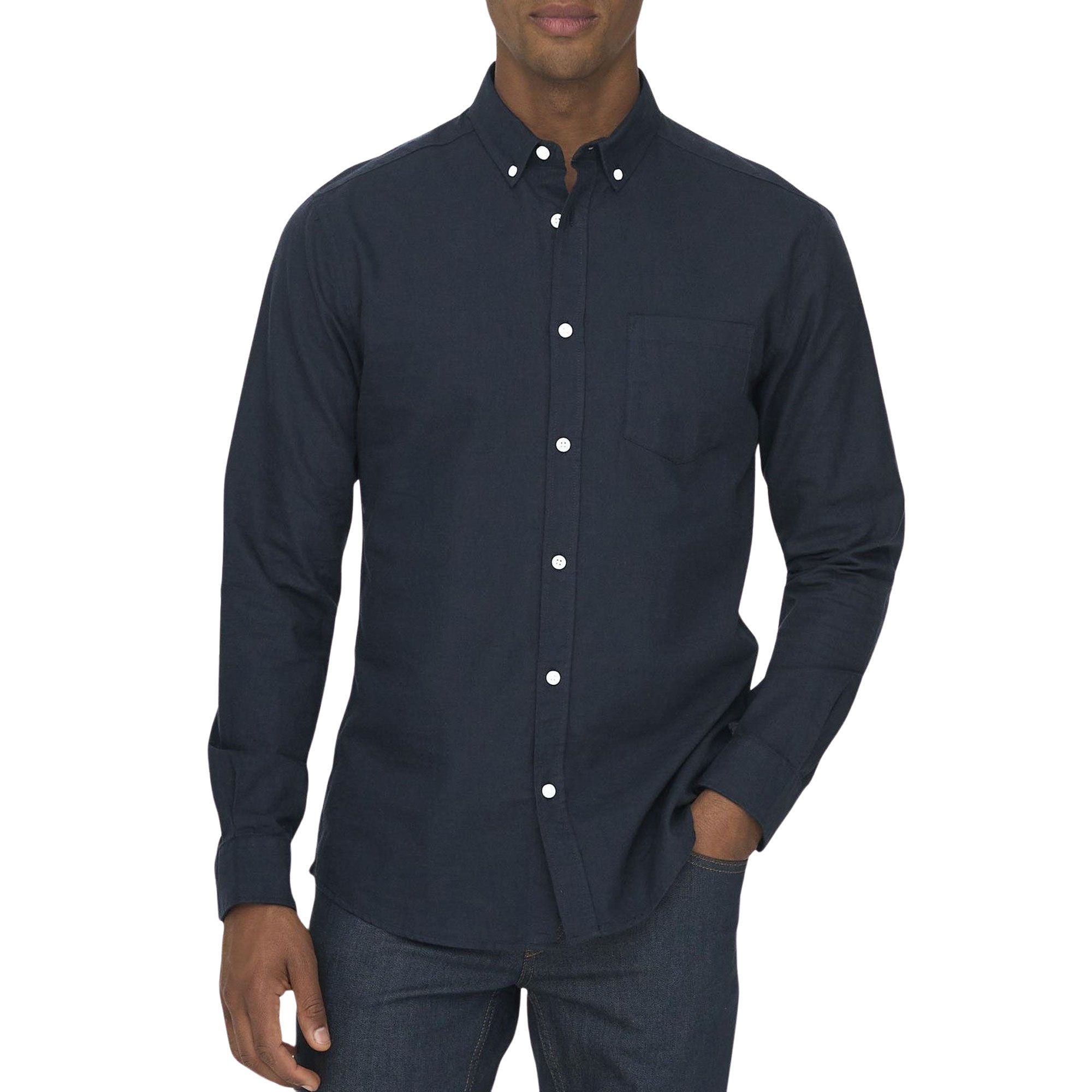 Only & Sons Alvaro Oxford Slim Overhemd Heren