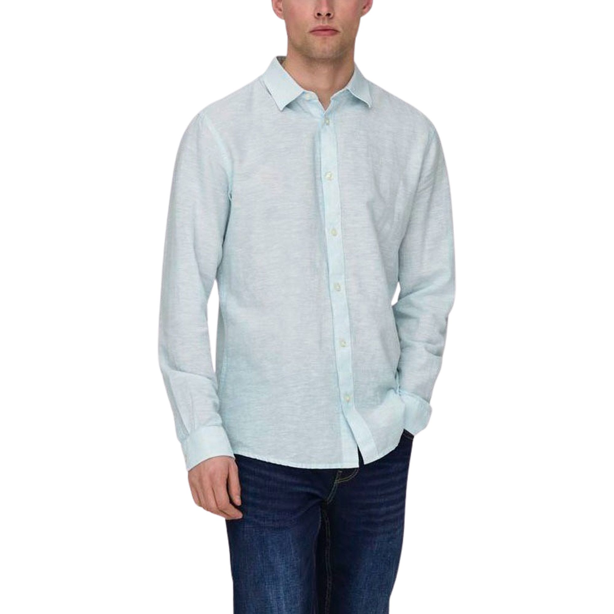 Only & Sons Caiden LS Solid Linnen Overhemd Heren