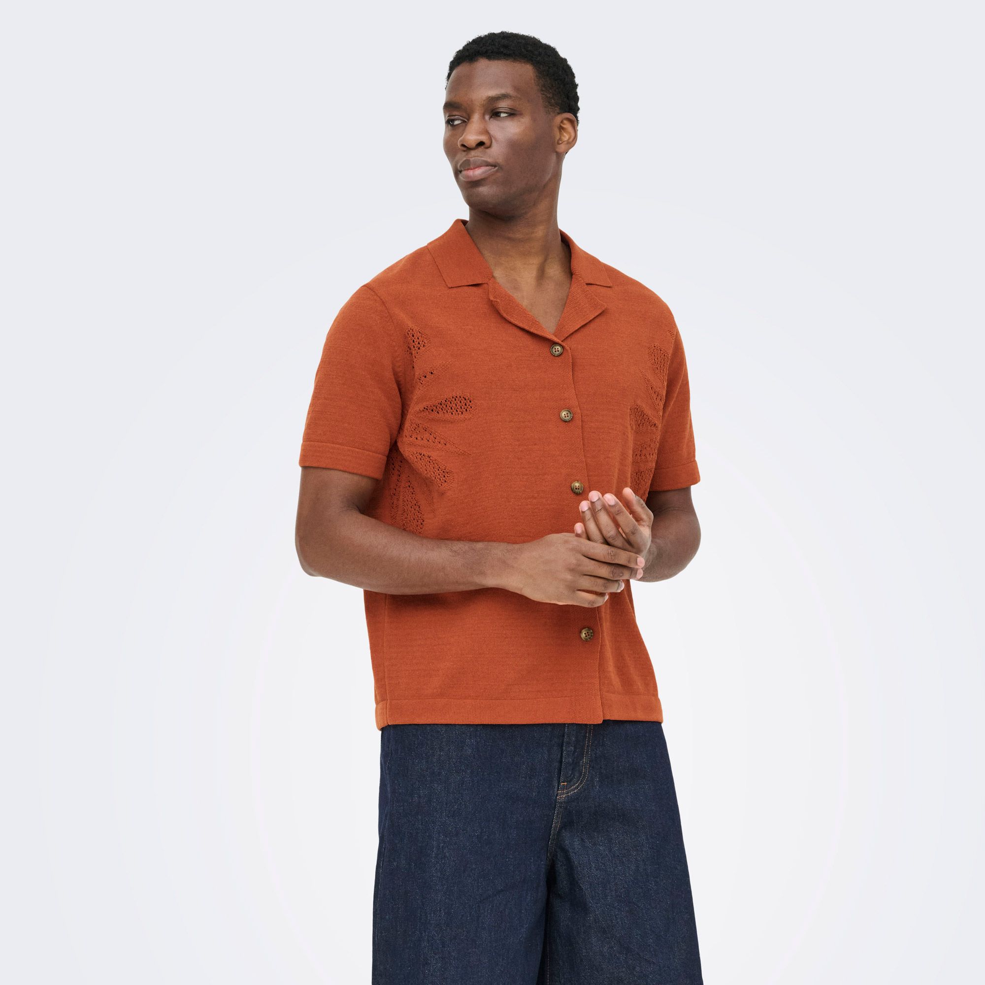 Only & Sons Jam Life Knit SS Overhemd Heren