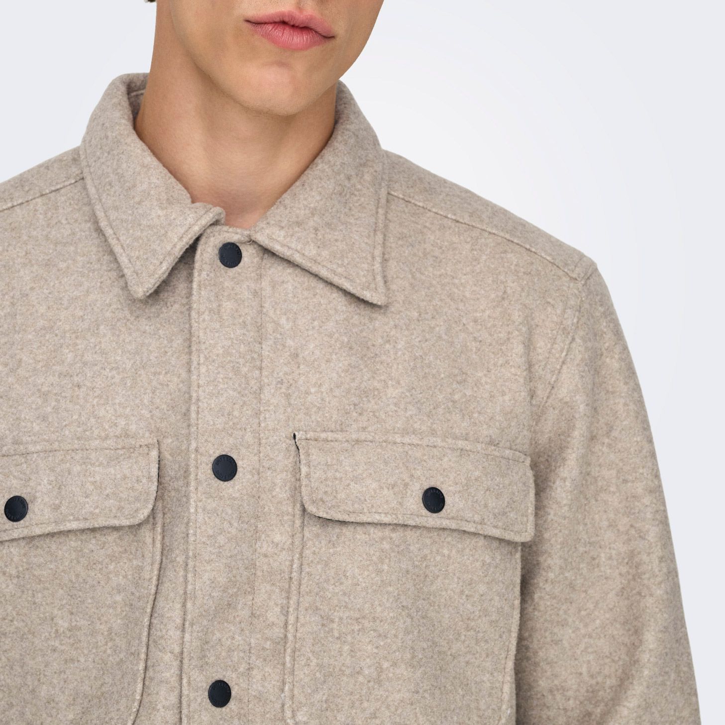 Only & Sons Sash Woolen Overshirt Heren