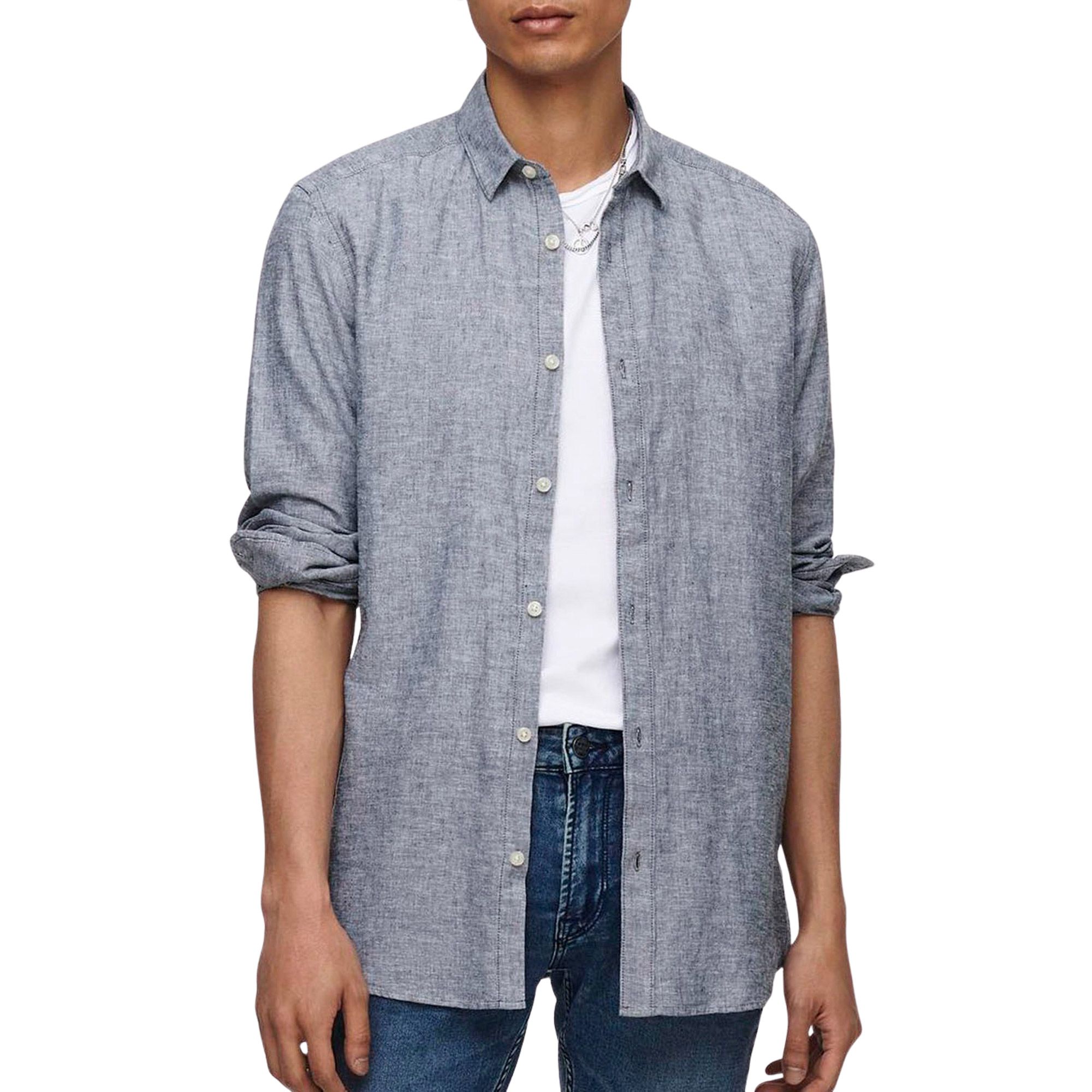 Only & Sons Caiden LS Solid Linnen Overhemd Heren