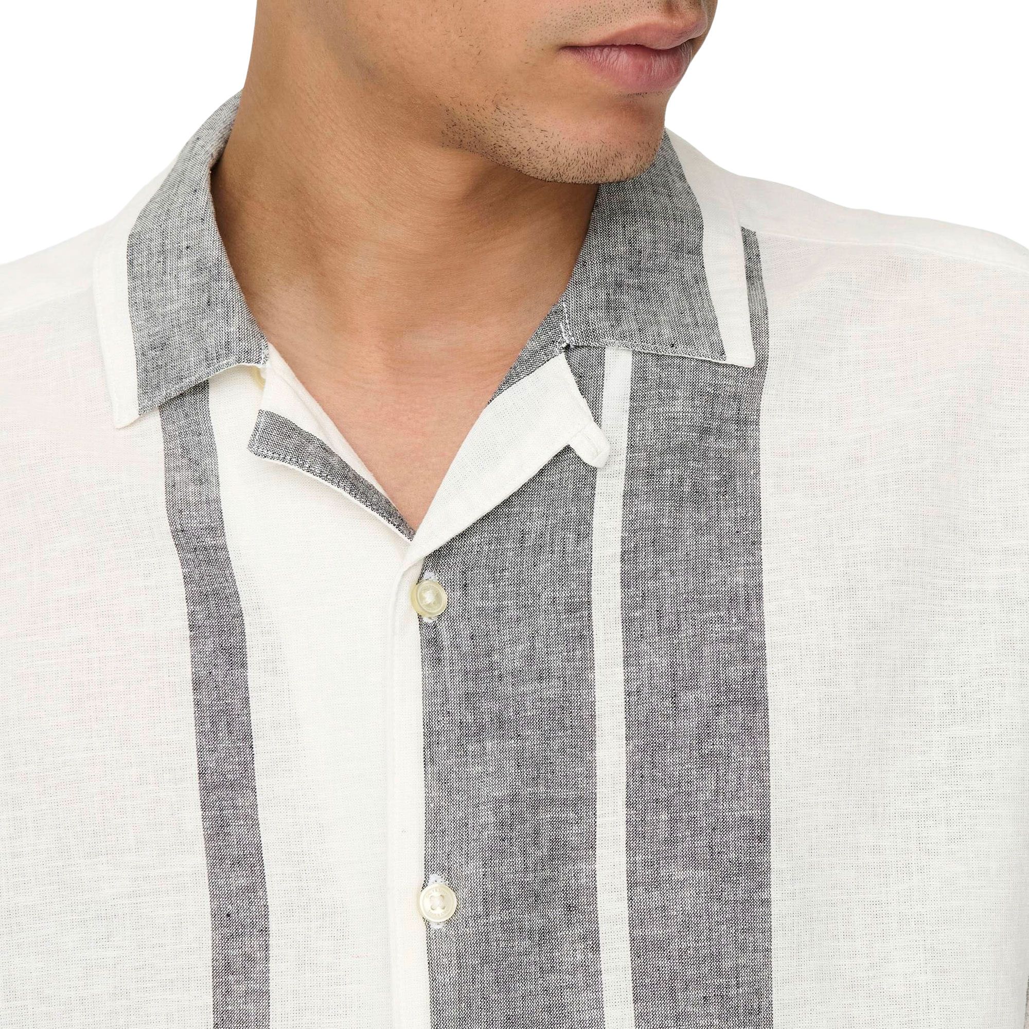 Only & Sons Caiden Stripe Linnen Overhemd Heren