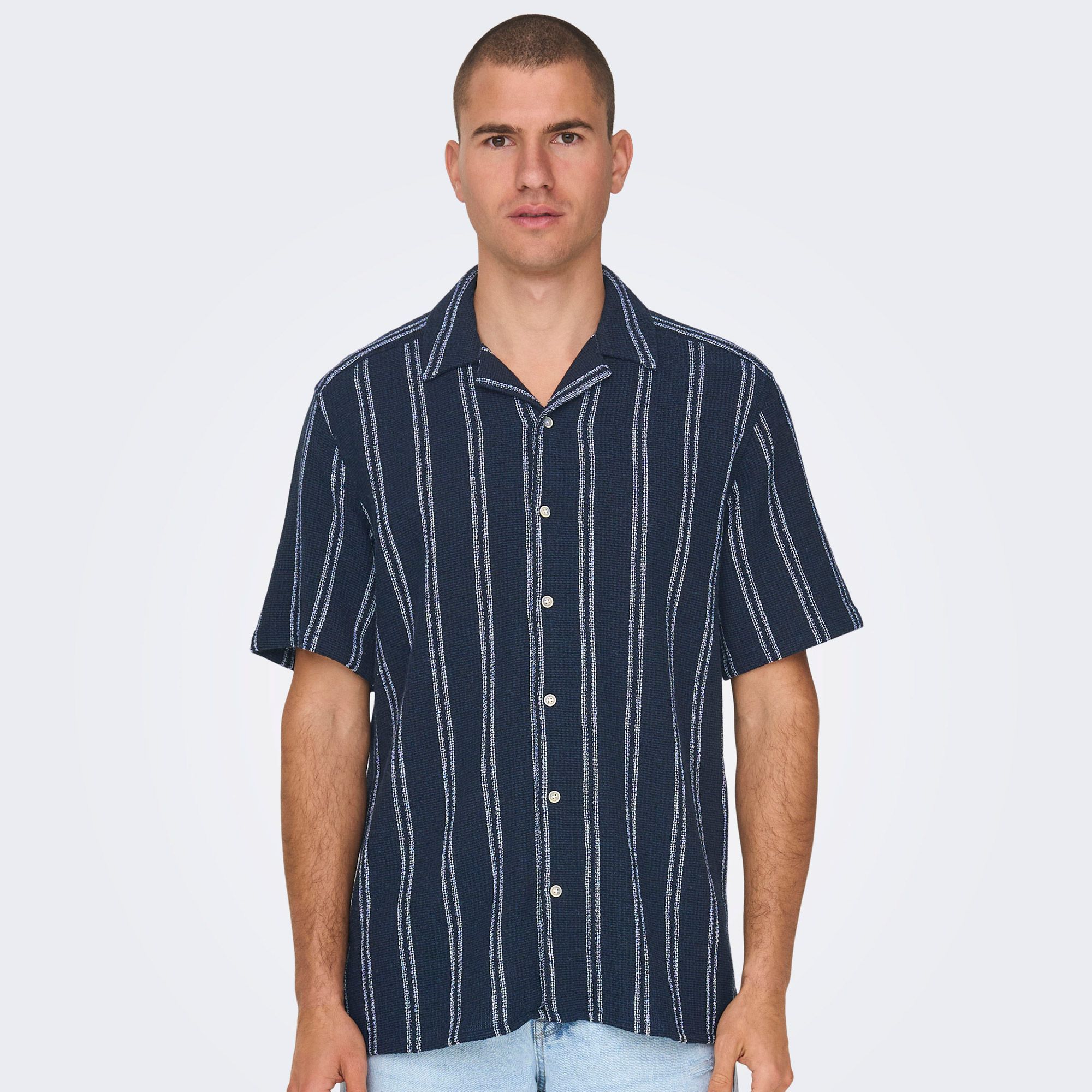 Only & Sons Trev Life Stripe Overhemd Heren 