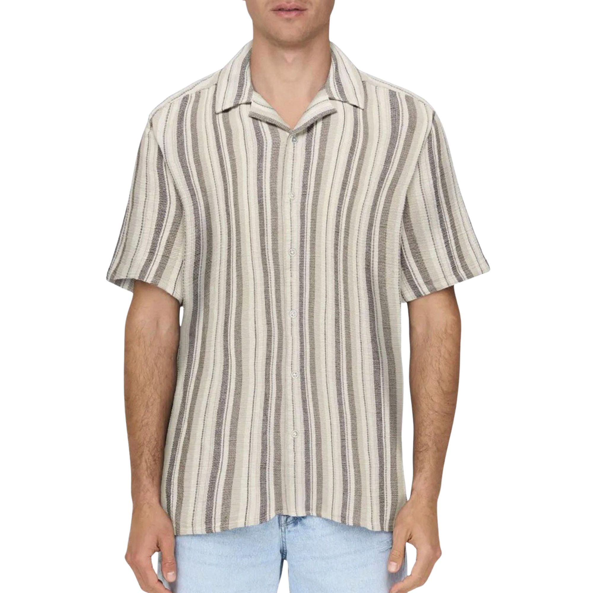 Only &amp; Sons Trev Life Stripe Overhemd Heren 