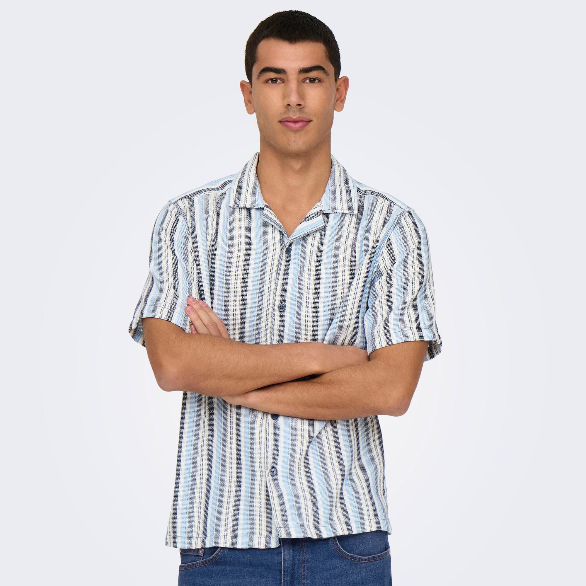 Only & Sons Trev Life Stripe Overhemd Heren 