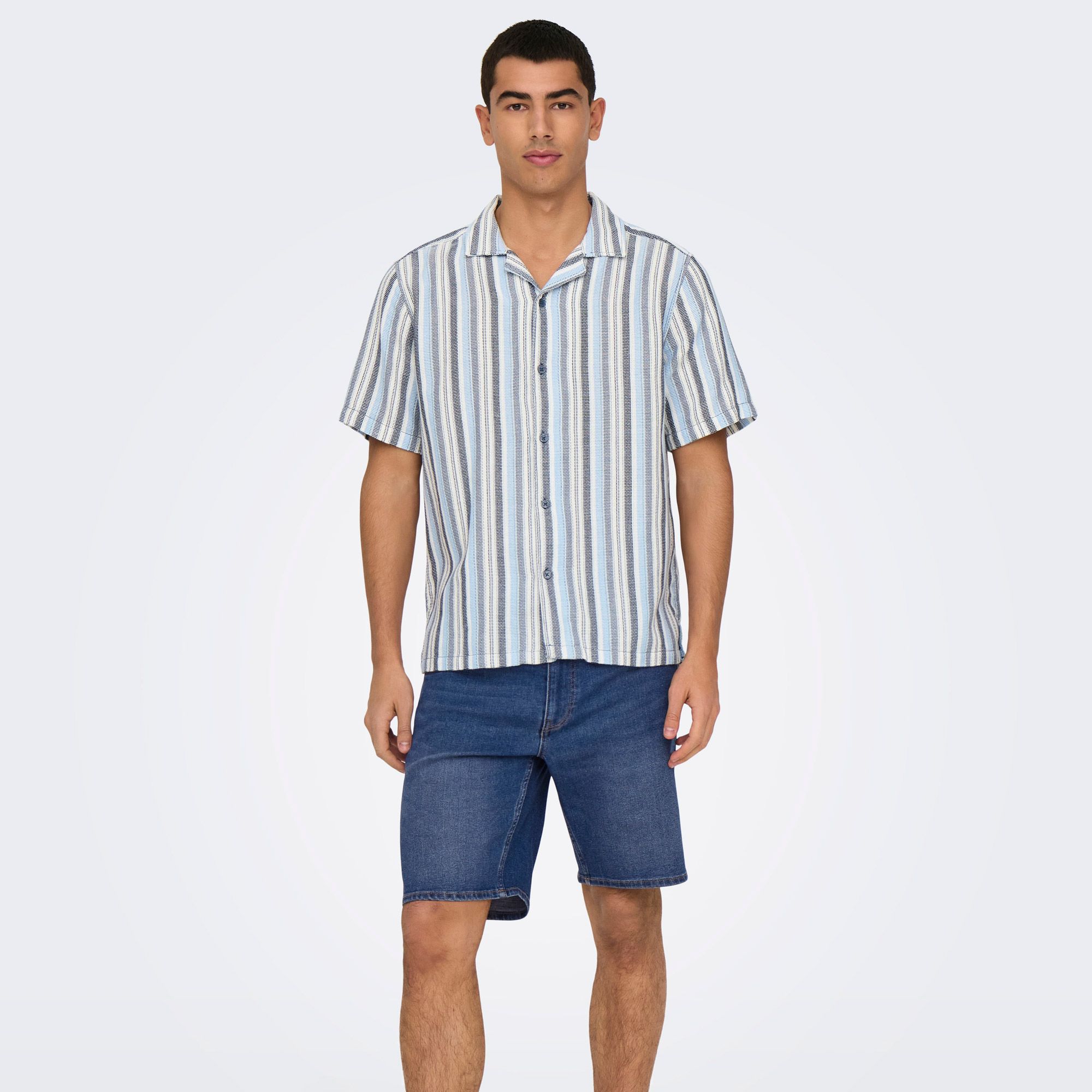 Only & Sons Trev Life Stripe Overhemd Heren 