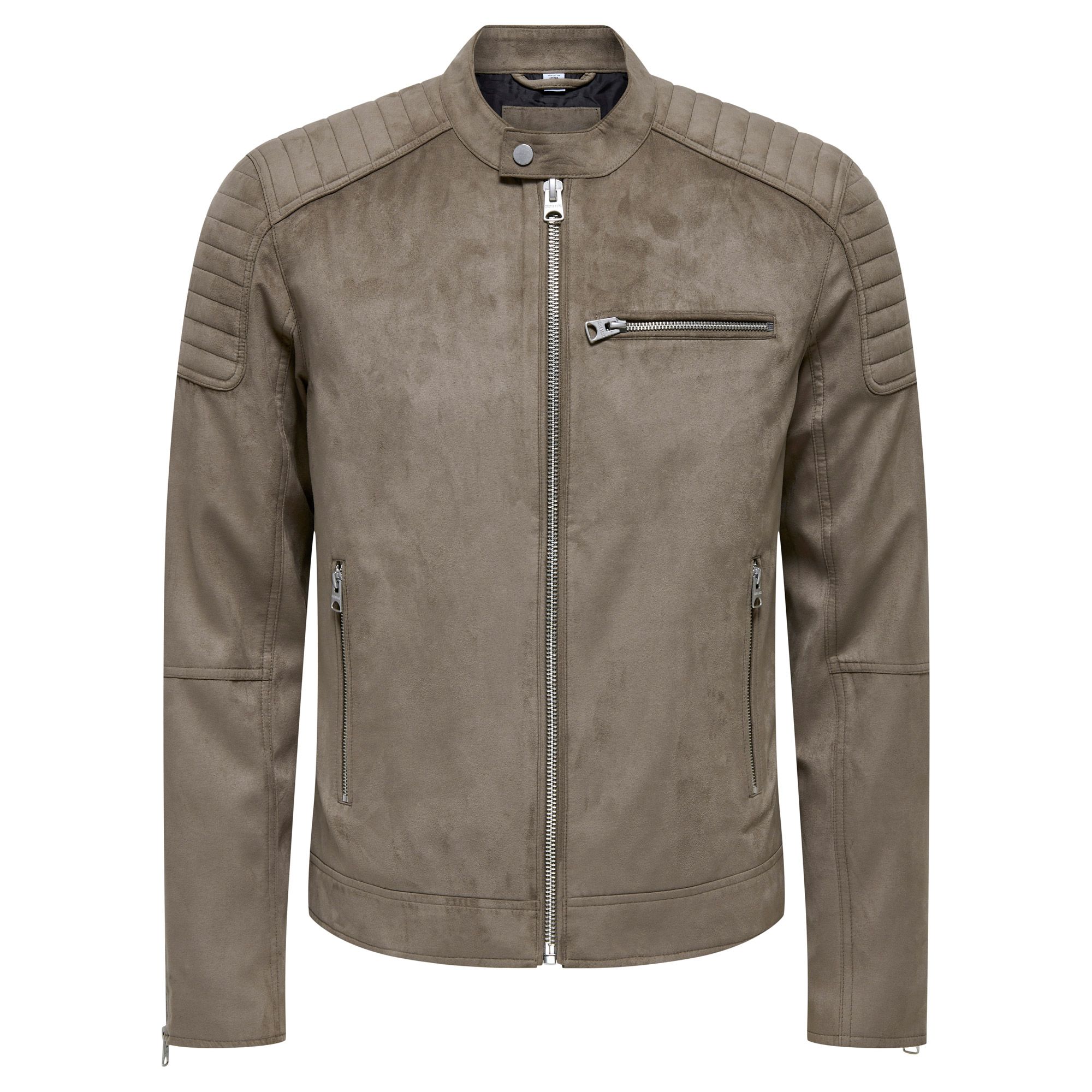 Seul & Sons Gus Faux Suede Racer Jas Heren