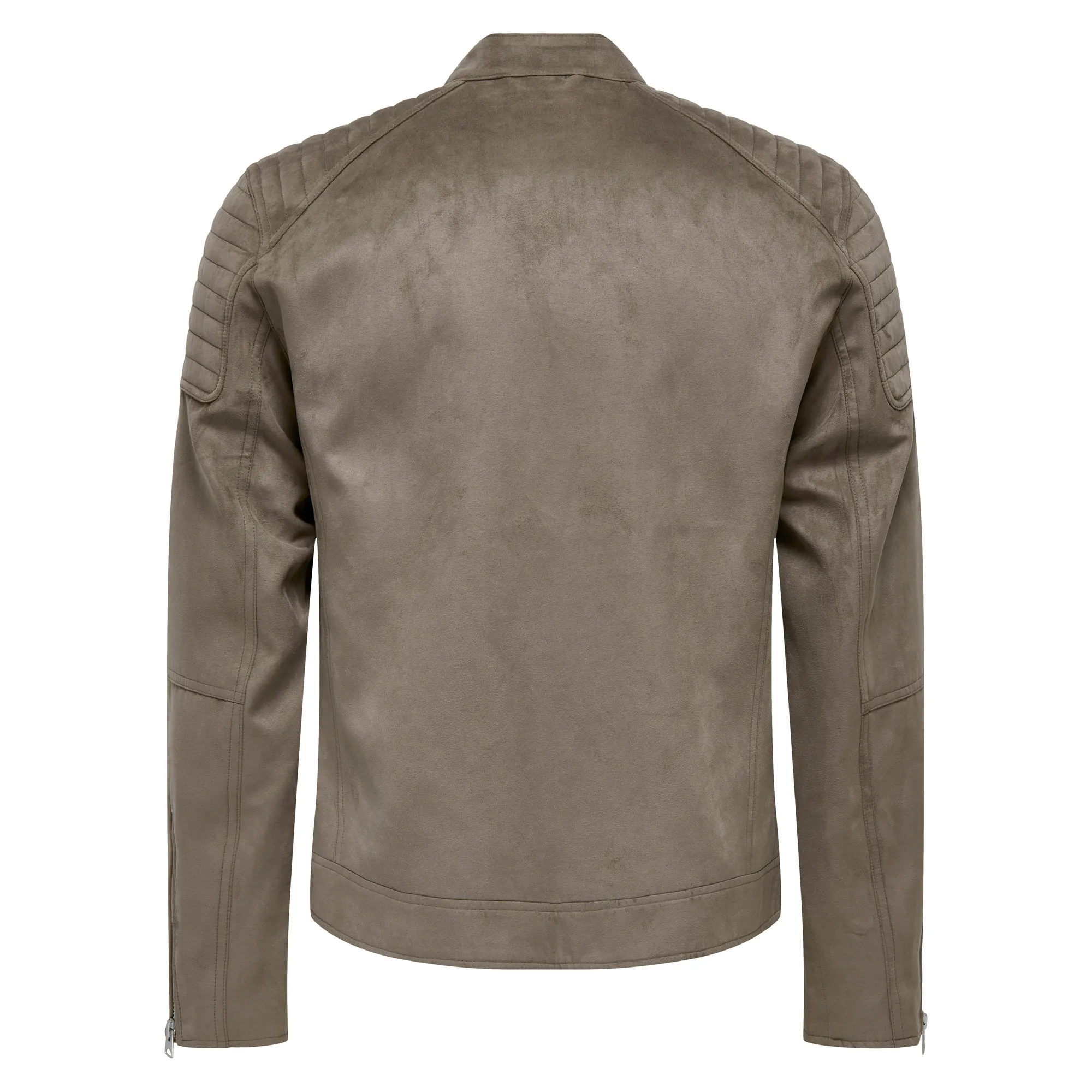 Seul & Sons Gus Faux Suede Racer Jas Heren