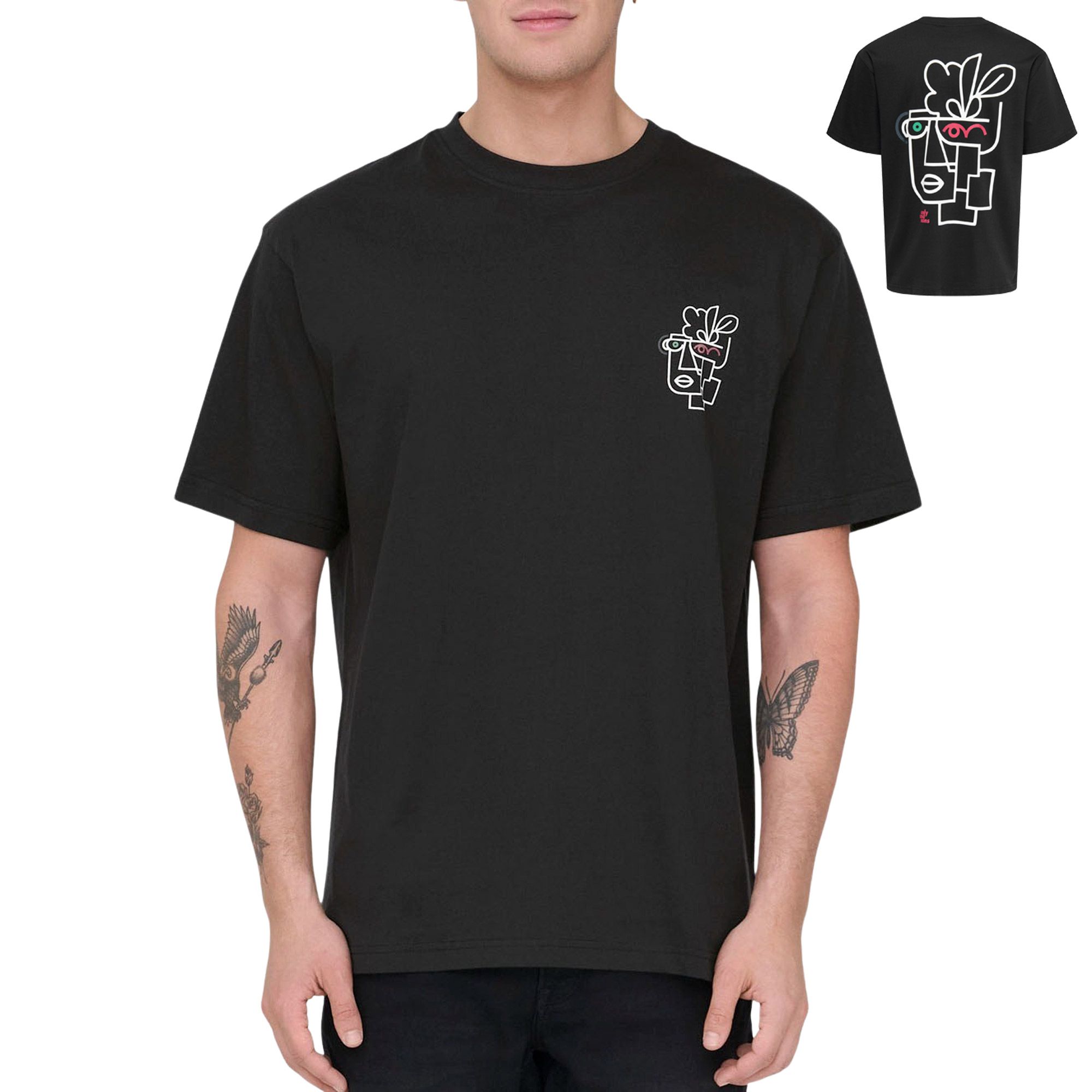 Only & Sons Fred Life Relaxed Print Shirt Heren