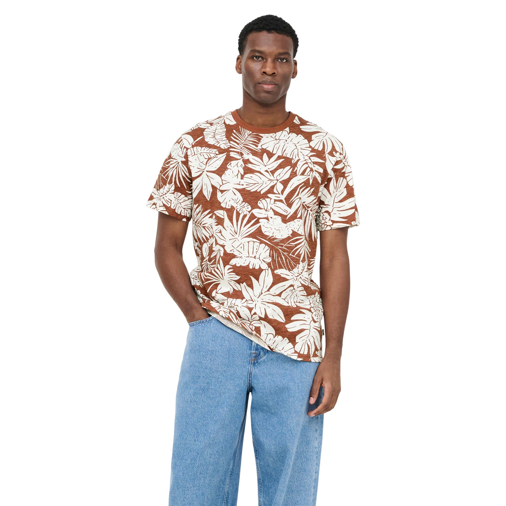 Only & Sons Perry Life Regular Leaf AOP Shirt Heren