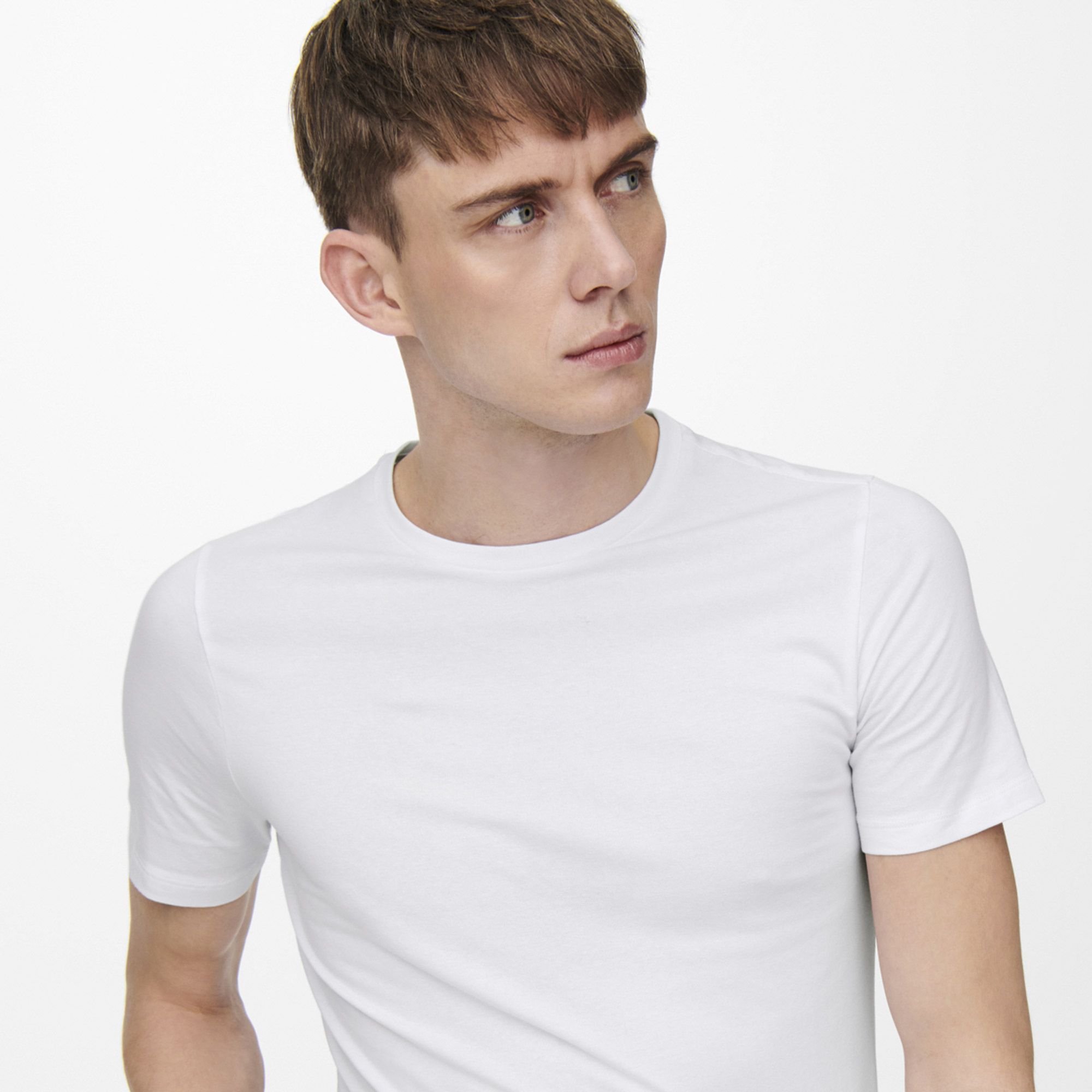 Only & Sons Basic Slim Crew Shirt Heren (2-pack)