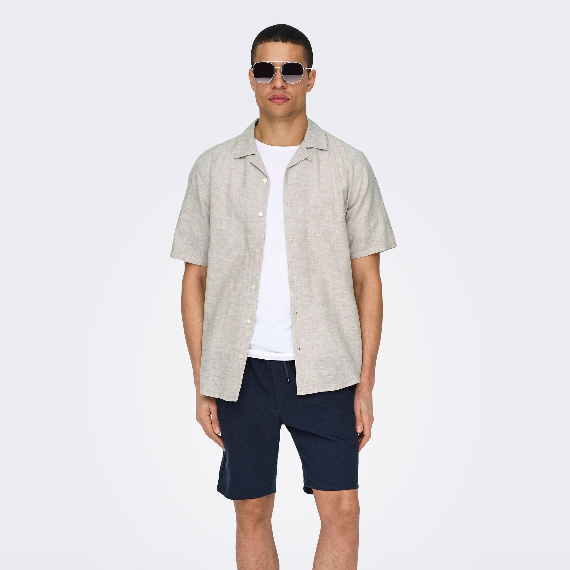 Only & Sons Linus Cotton Linnen Short Heren