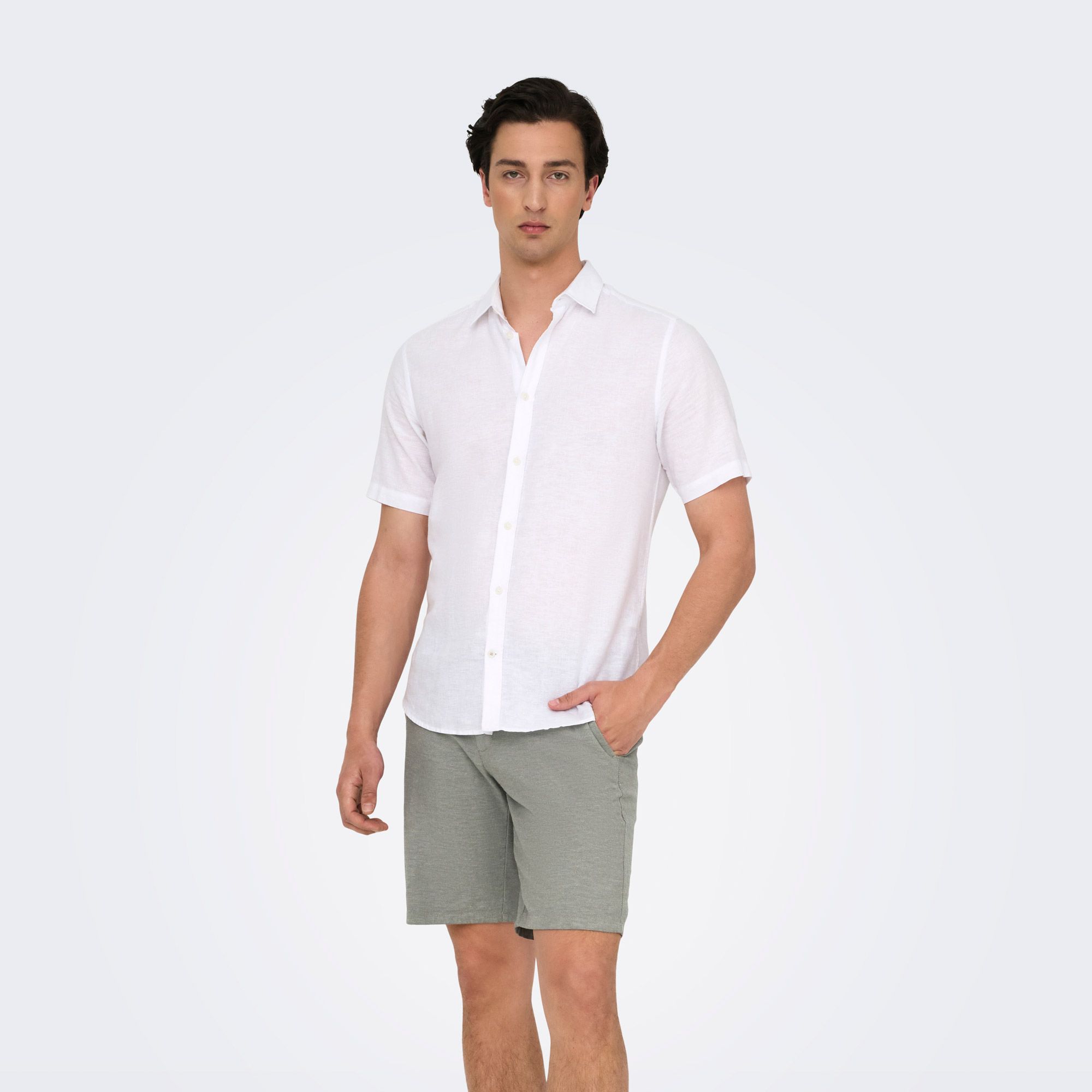 Only & Sons Mark Cotton Linnen Short Heren