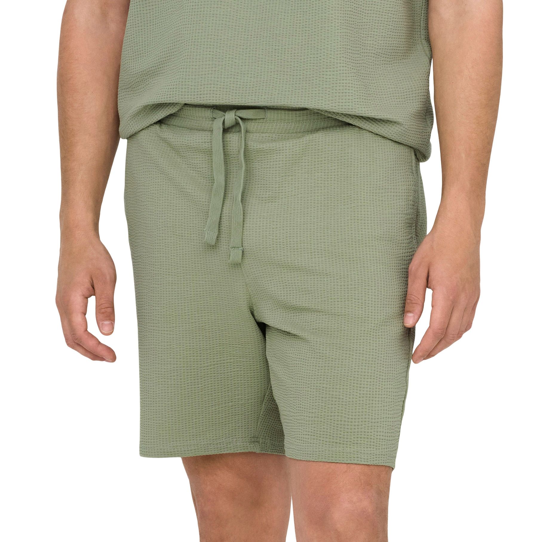 Only &amp; Sons Kian Life Seersucker Joggingshort Heren