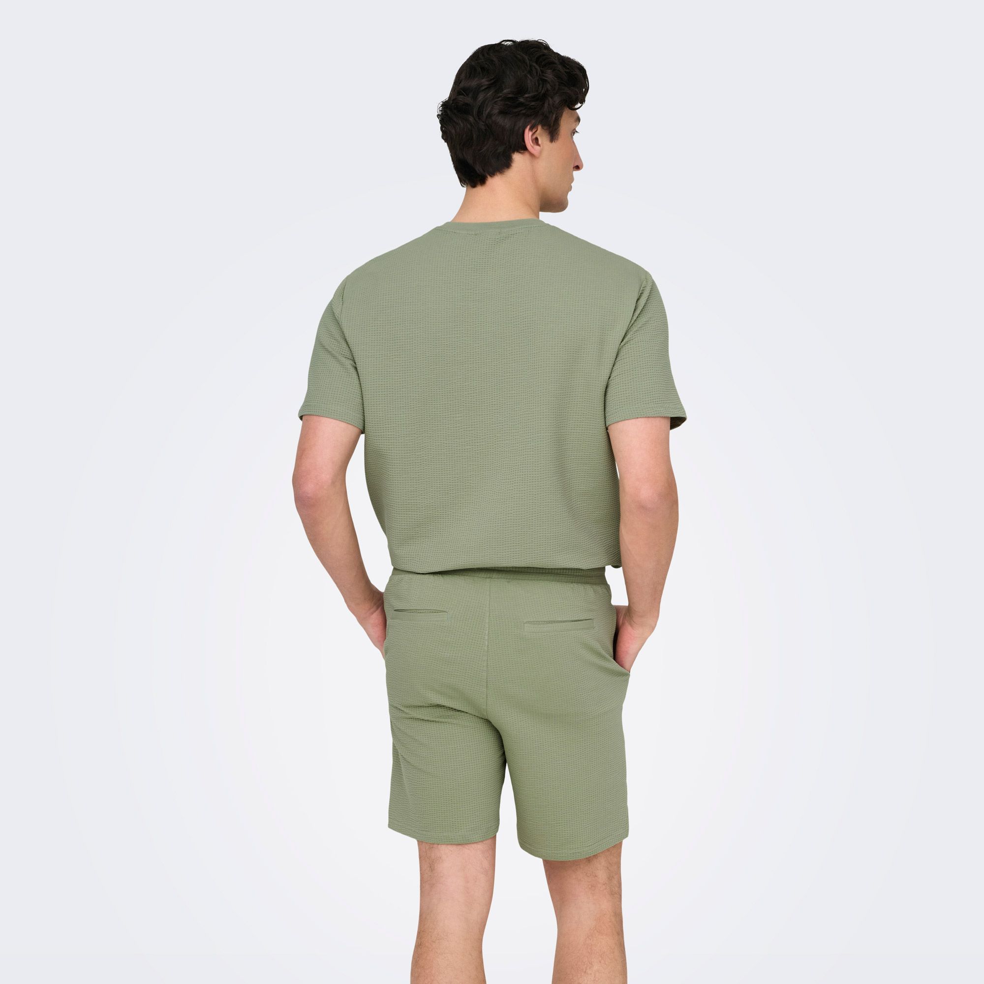 Only & Sons Kian Life Seersucker Joggingshort Heren