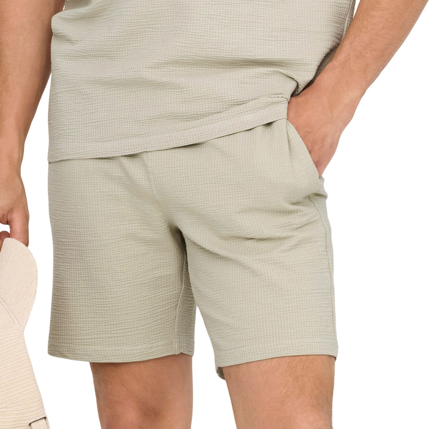 Only &amp; Sons Kian Life Seersucker Joggingshort Heren