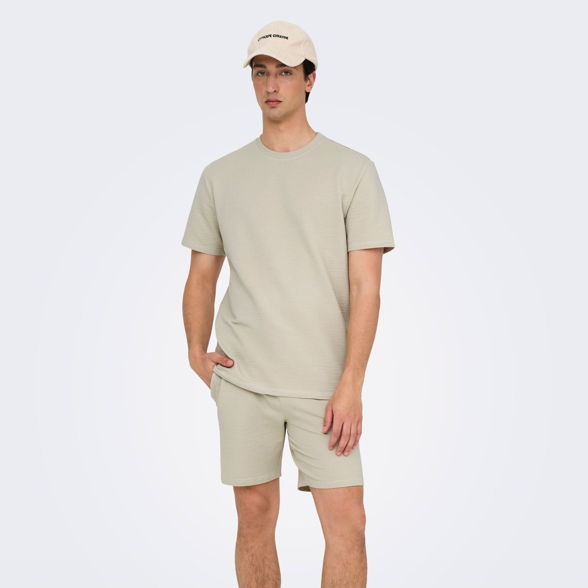 Only & Sons Kian Life Seersucker Joggingshort Heren