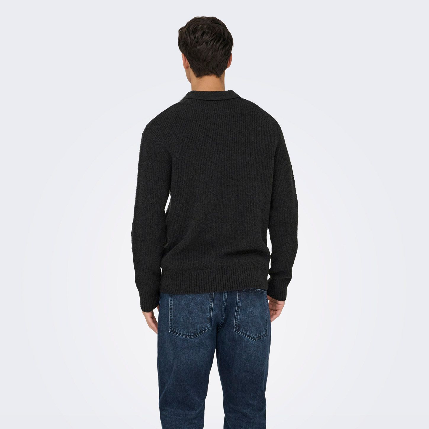 Pull Only & Sons Dale LS Polo Knit Hommes
