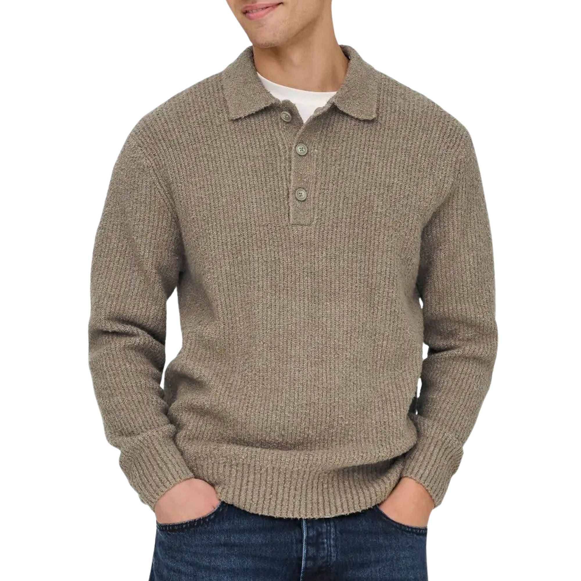 Only & Sons Dale LS Polo Knit Sweater Herren