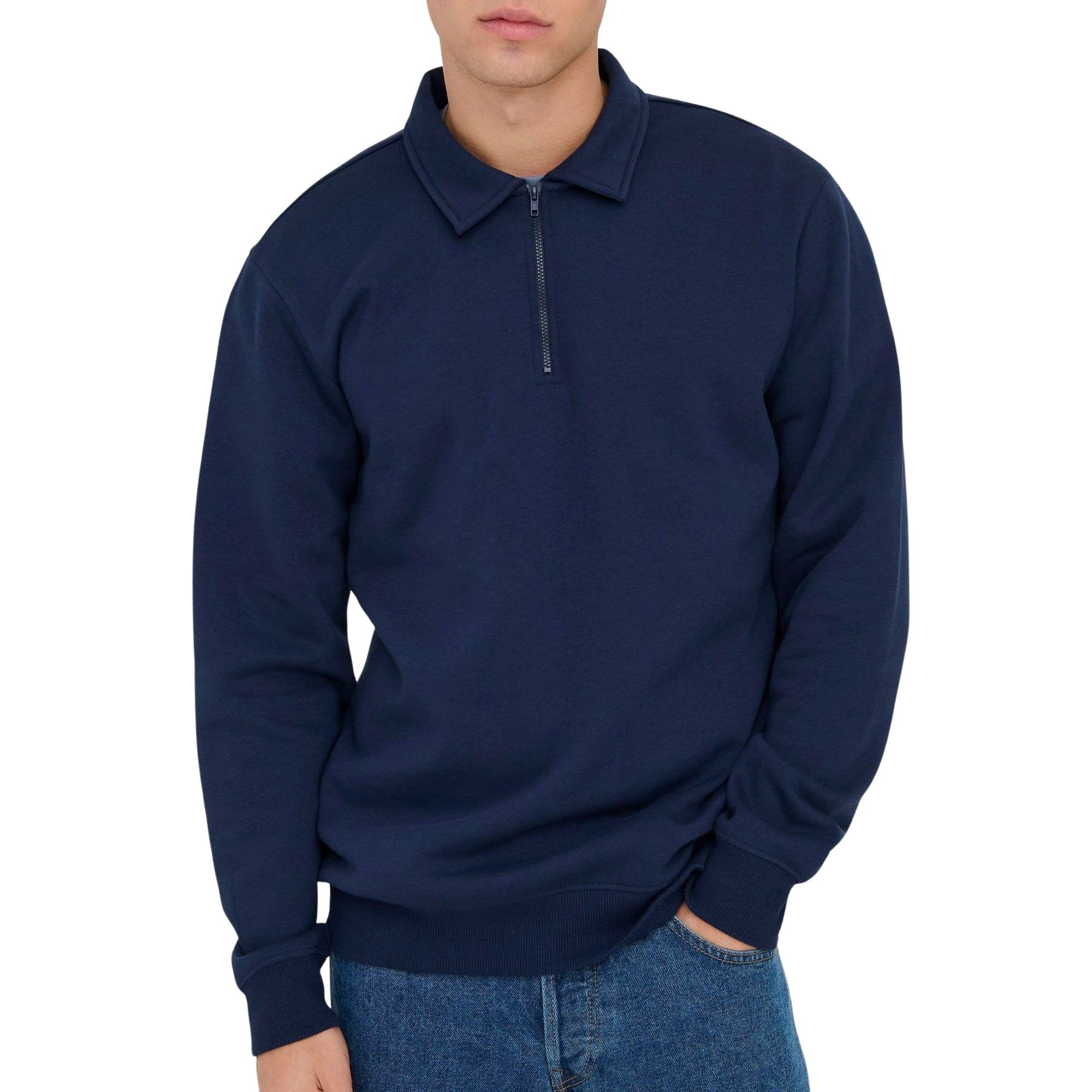 Pull Only & Sons Ceres 1/4 Zip Polo Hommes