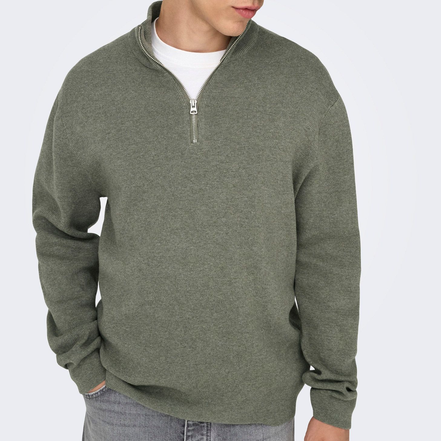 Only & Sons Sting Life Half Zip Sweater Heren