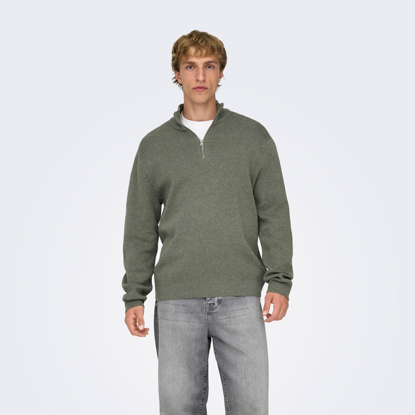 Only & Sons Sting Life Half Zip Sweater Heren