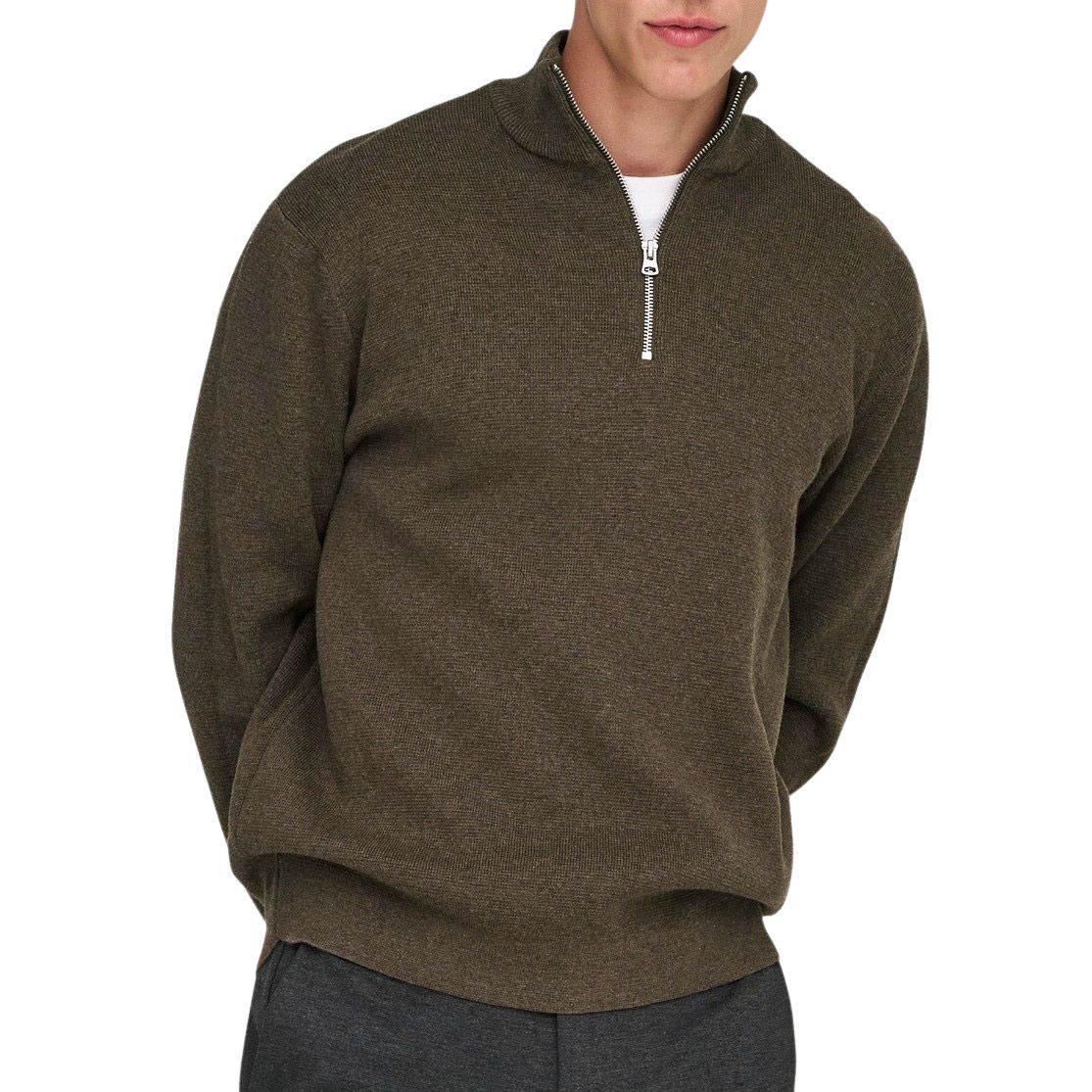 Only & Sons Sting Life Half Zip Sweater Heren