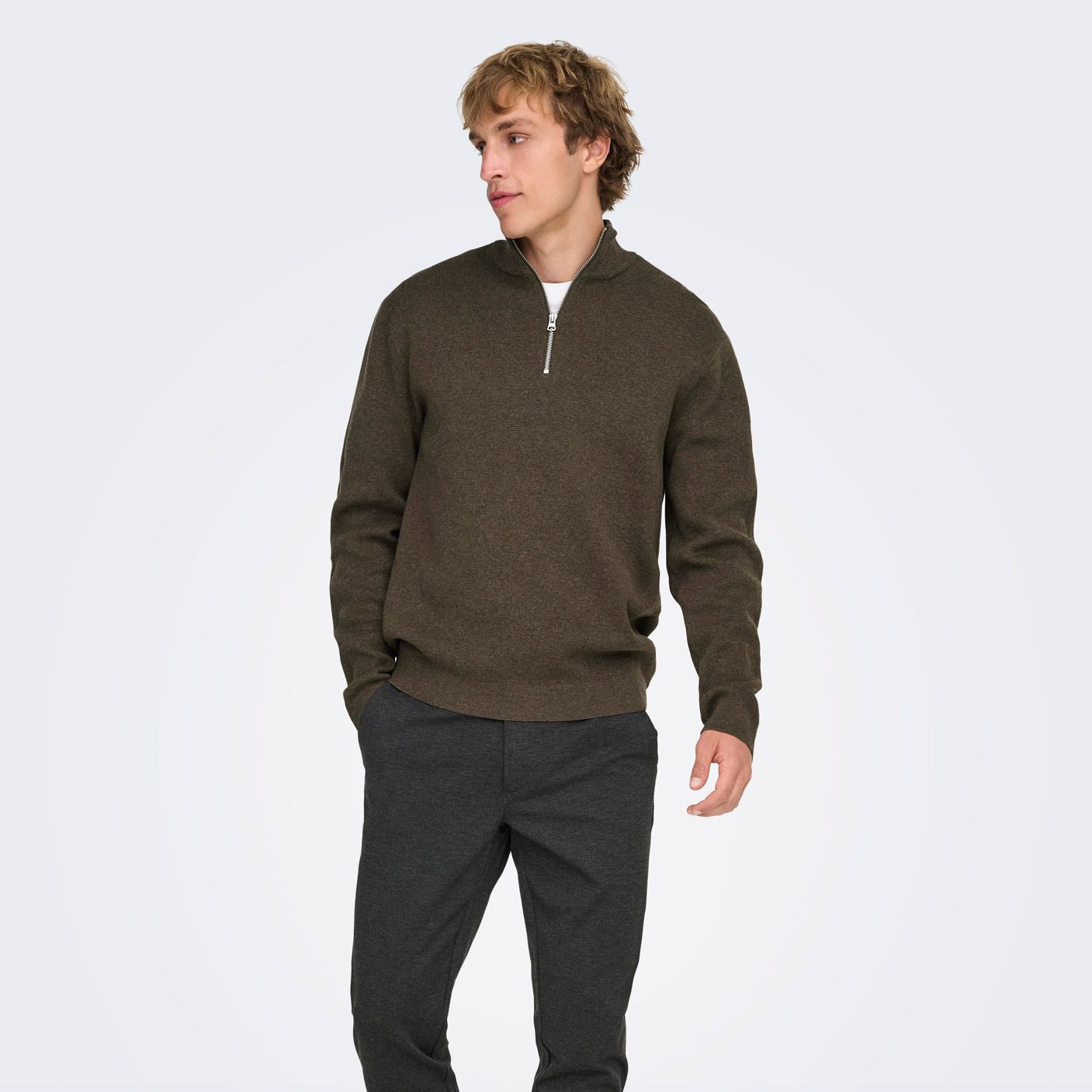 Pull Only & Sons Sting Life Half Zip Hommes