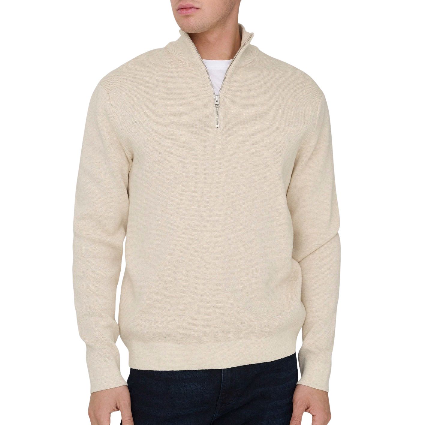 Only &amp; Sons Sting Life Half Zip Sweater Heren