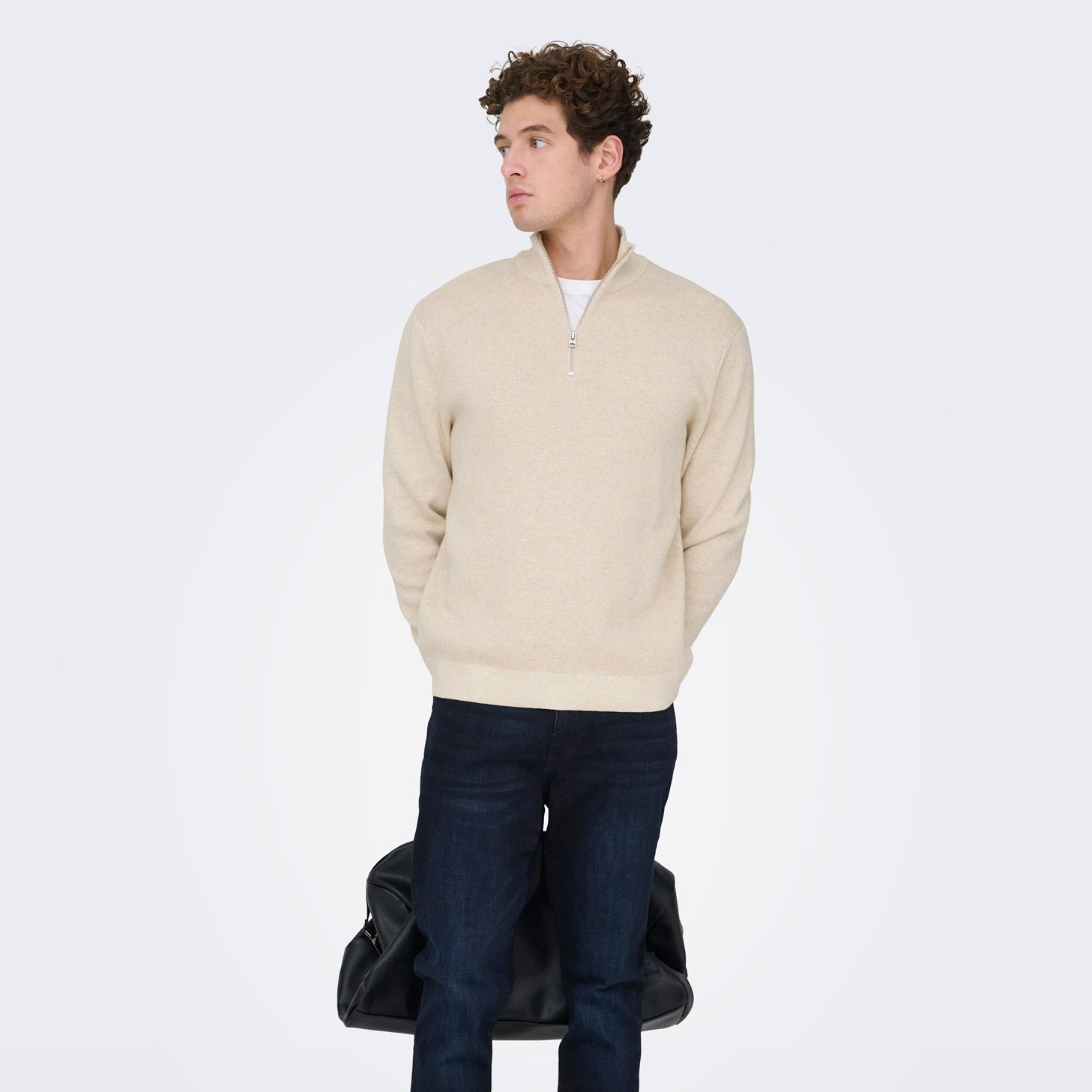Only & Sons Sting Life Half Zip Sweater Heren